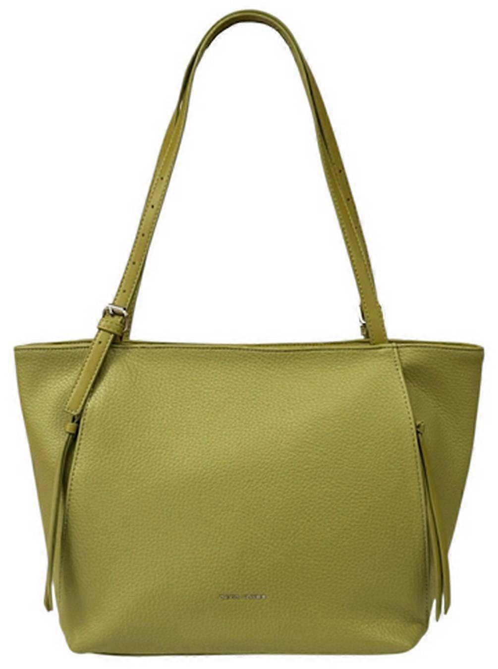 David Jones Medium Shopper Bag - Dark Lime Green