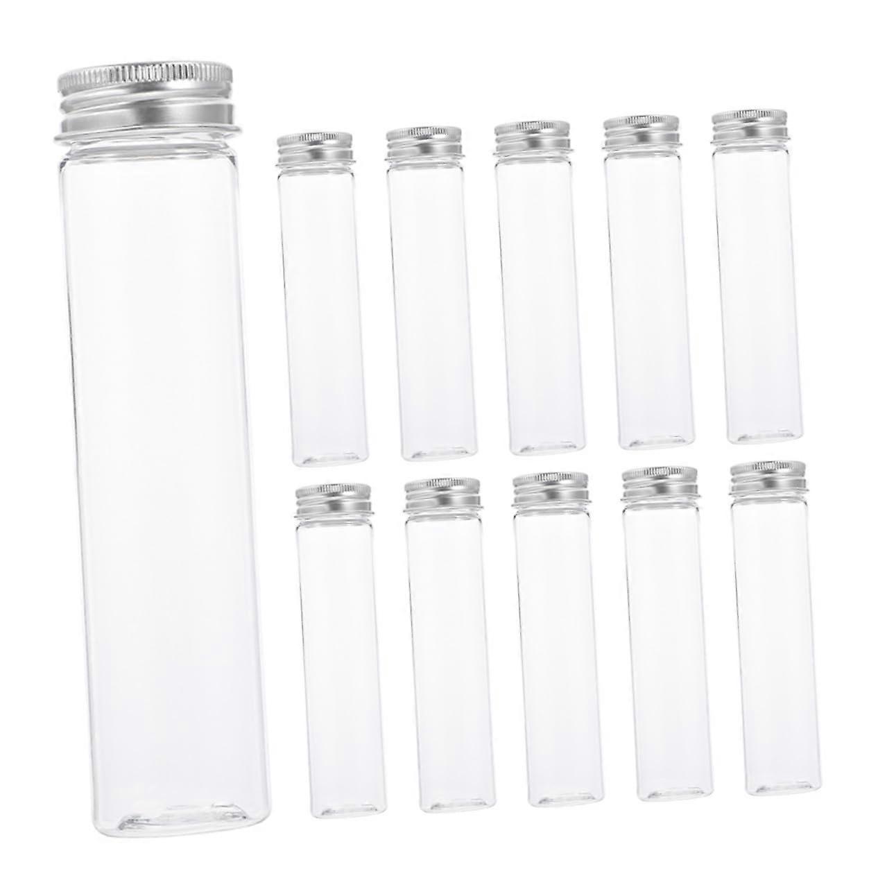 Clear Plastic Test Tubes 20 Pcs With Screw Caps Storage Vials For Laboratory Experiments And Sample Preservation