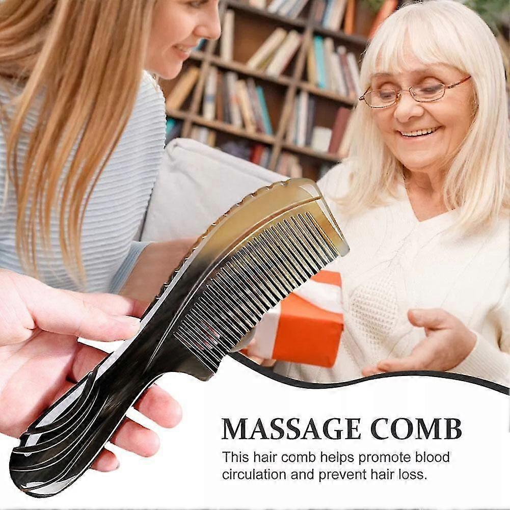 Pente de chifre para massagem capilar e crescimento do cabelo.