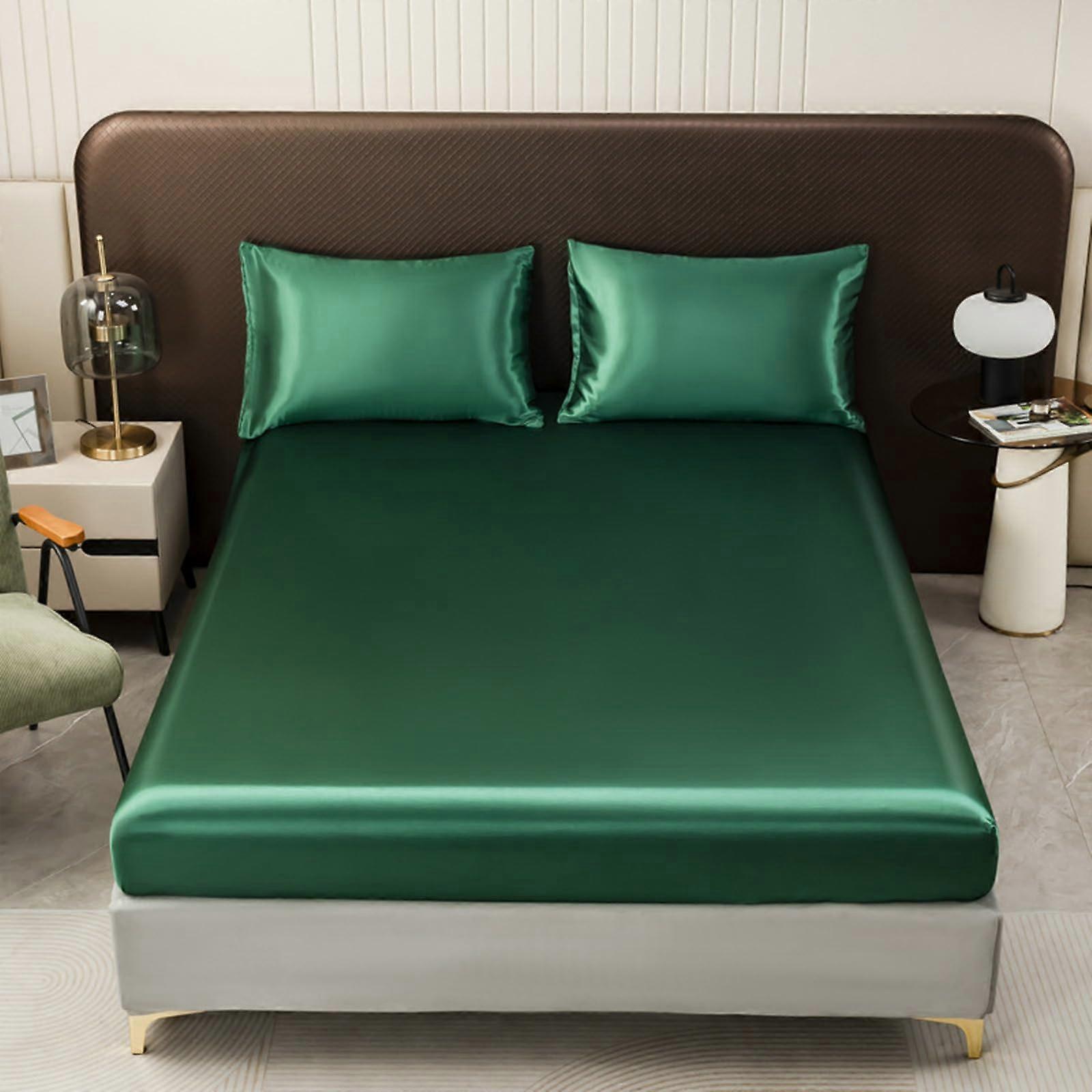 Fitted Sheet Ice Silk 50x75cm 2Pcs Machine Washable Multiple Sizes