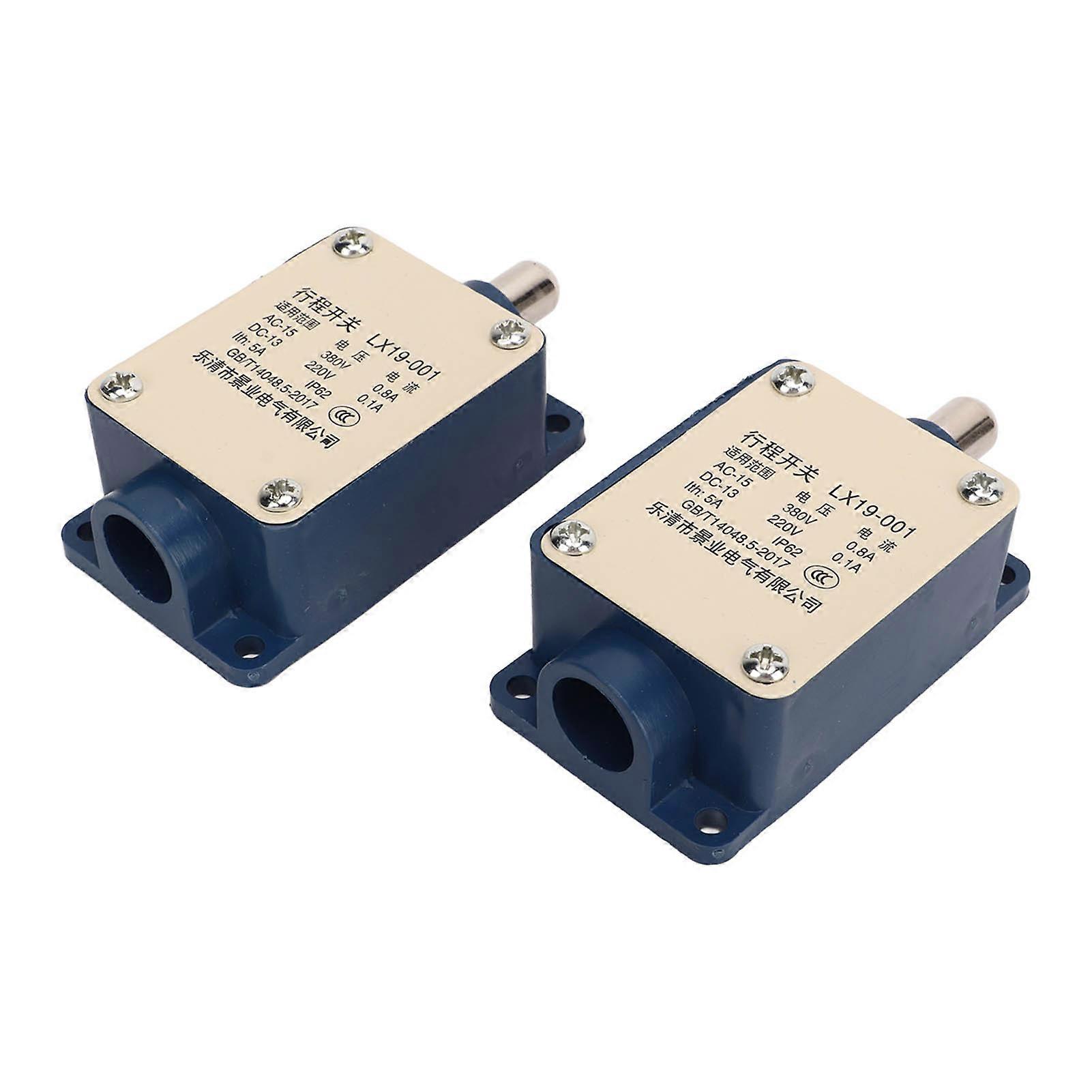 2Pcs Travel Switch LX19 001 AC380V DC 5A Limit Switch Automatic Reset Overtravel Limit Switch