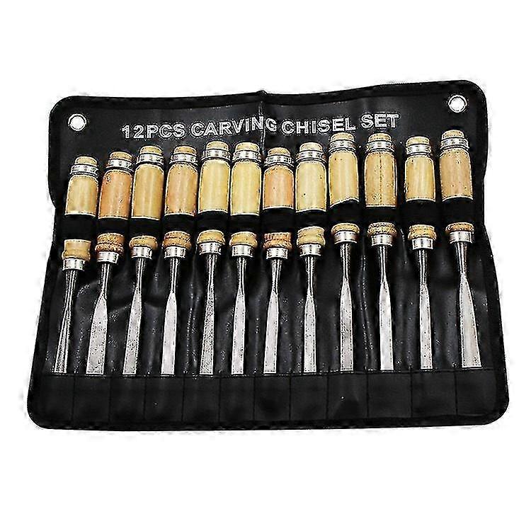 Professional Wood Carving Tools 12pc Chisel Set for Carpenter,