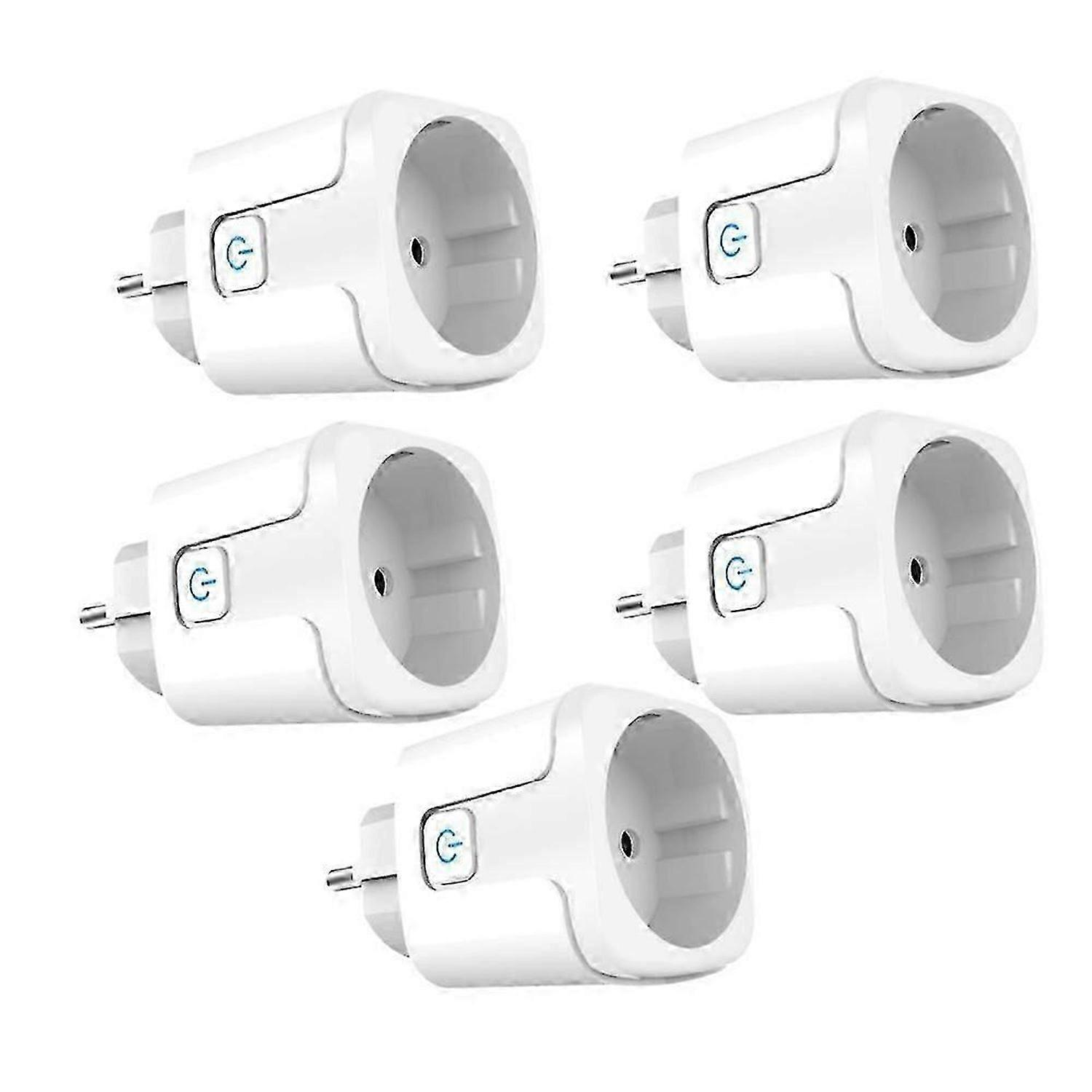 1-5pcs 20A Tuya WiFi EU Smart Plug 220V Power Monitor Wireless Socket for Alexa