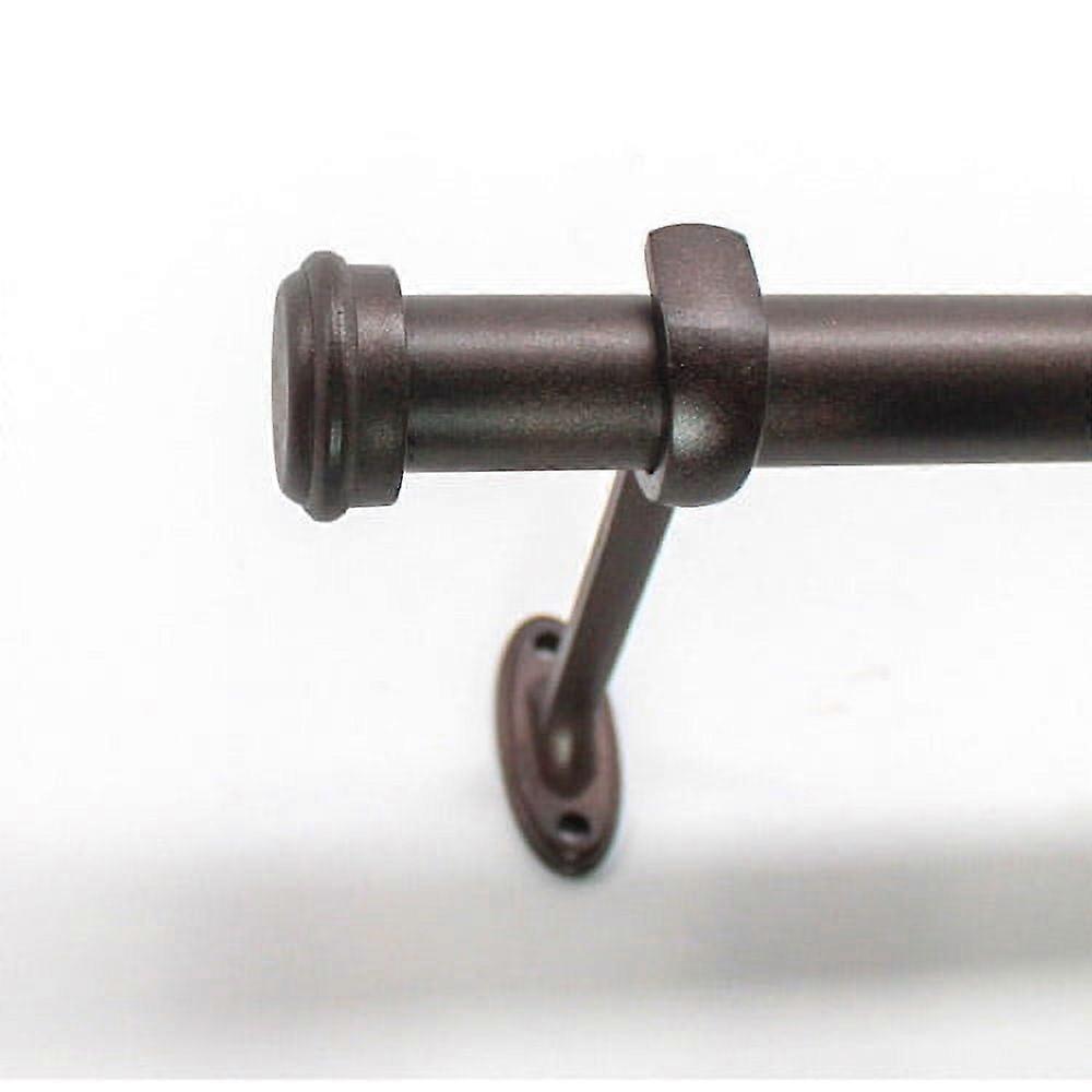 Decopolitan 7/8" Diameter End Cap Adjustable Curtain Rod Set