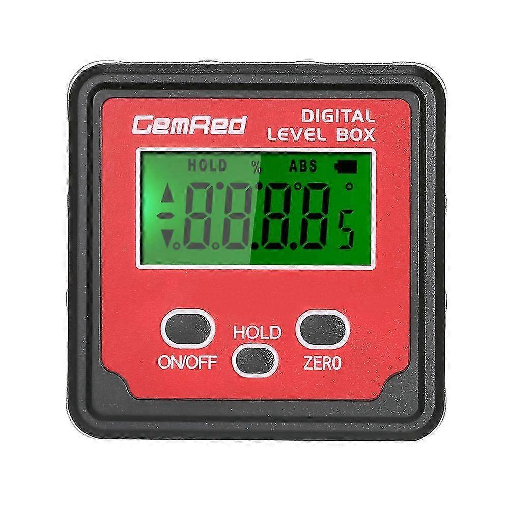 GemRed Level Box Angle Gauge Digital Angle Finder Inclinometer Level Gauge Magnetic Base