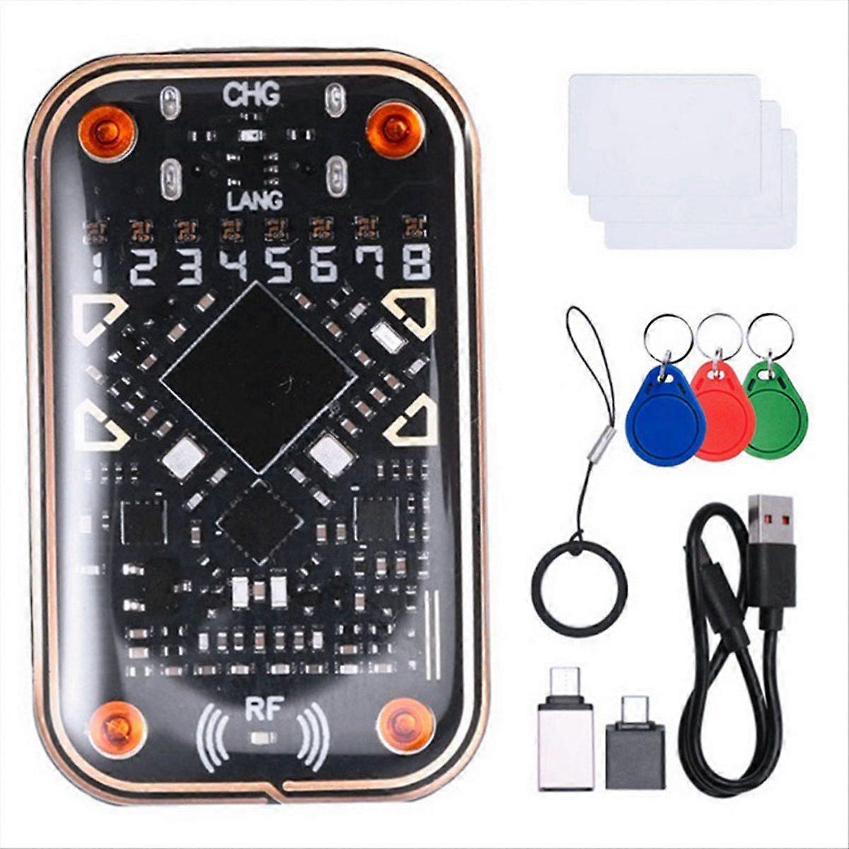 Chameleon V2.0 RFID Smart Card Emulator+3XUID Keychain/CUID Card Restart Smart Chip Reader 125K 13.