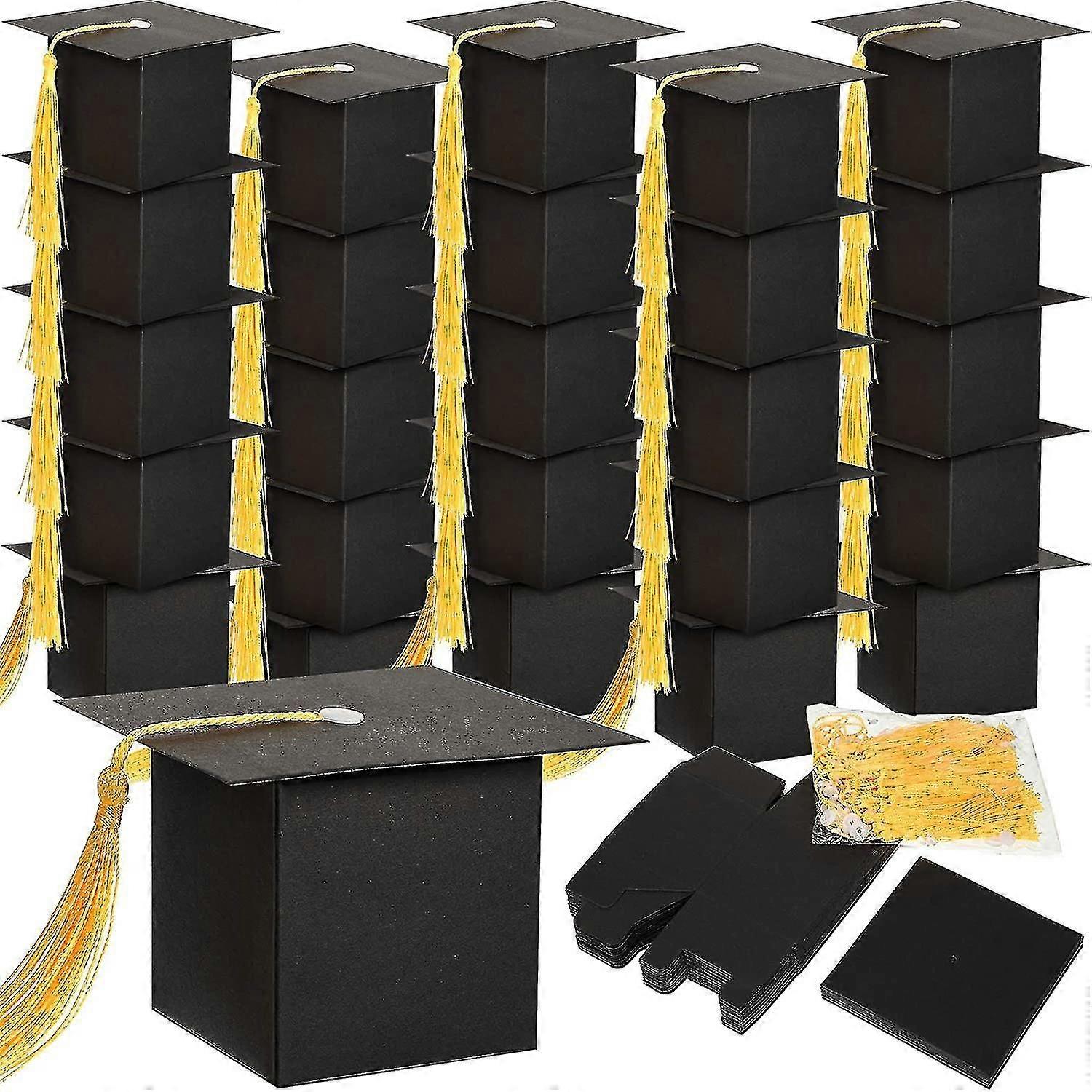 卒業デコレーション50pcs卒業キャンディーボックスDIYグラッドキャップボックス卒業ギフト卒業P(haoyi