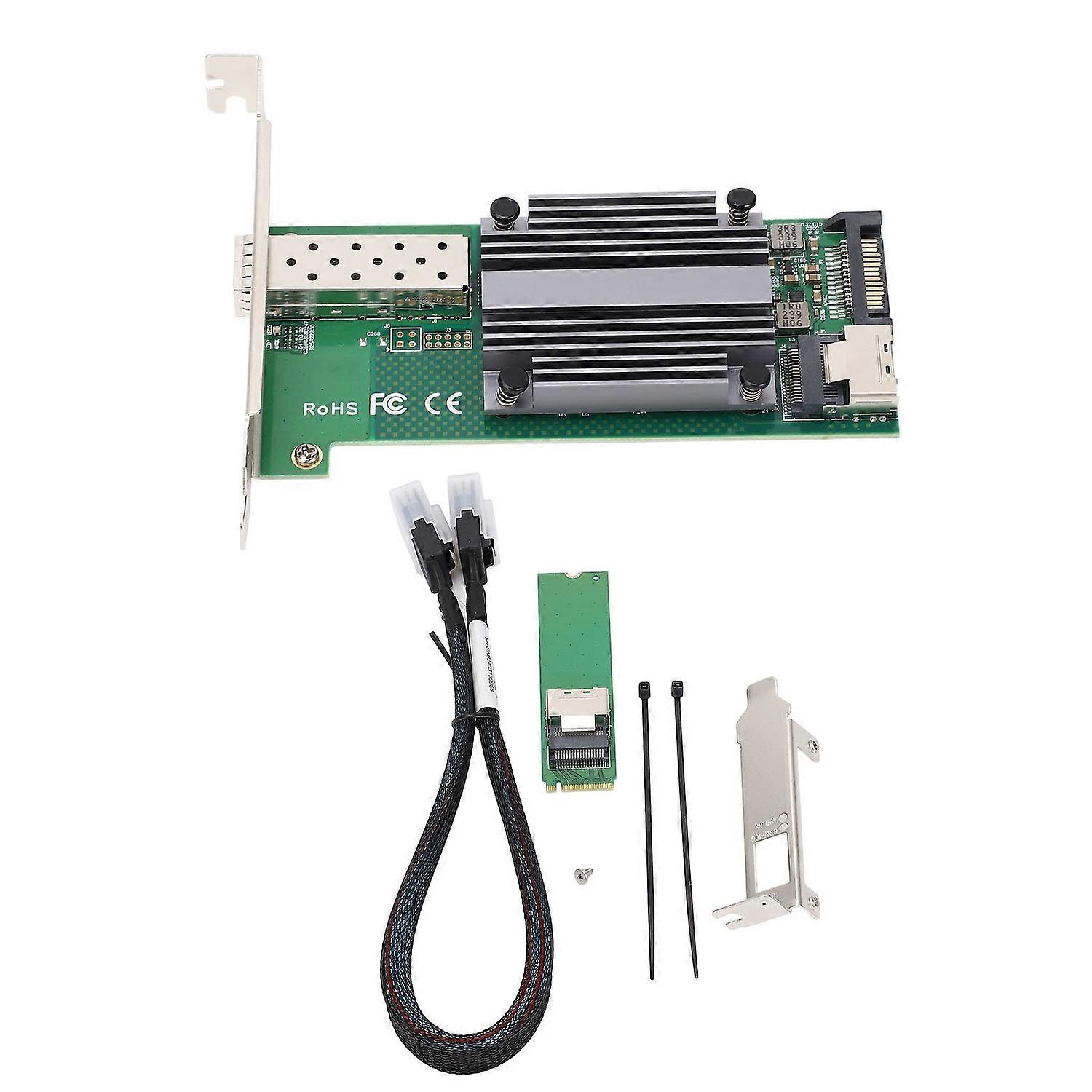 Ethernet NIC Card M.2 to 10Gb B+M KEY 82599‑1 SFP Industrial Control Server Network Card