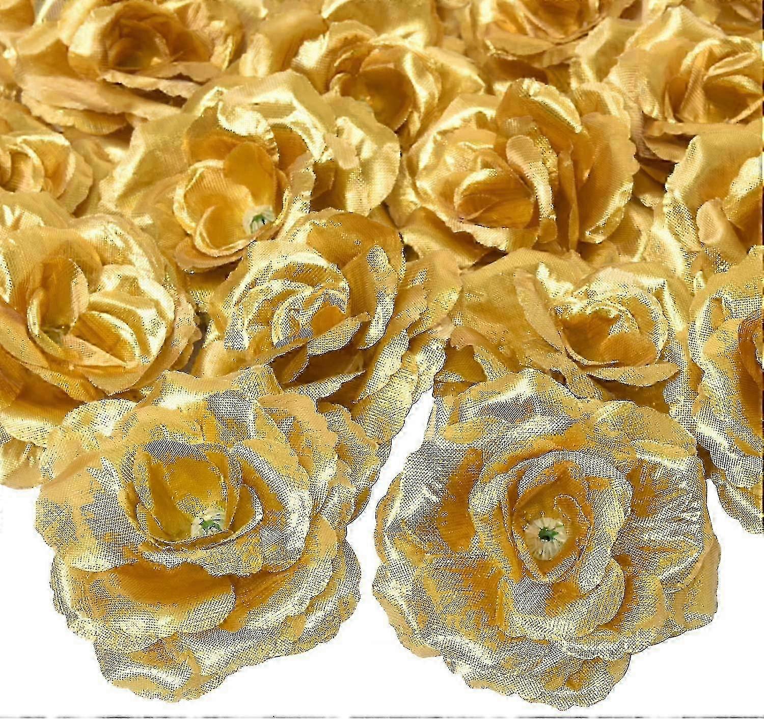 Gold Rose Petals Artificial Flower Silk Petals Set