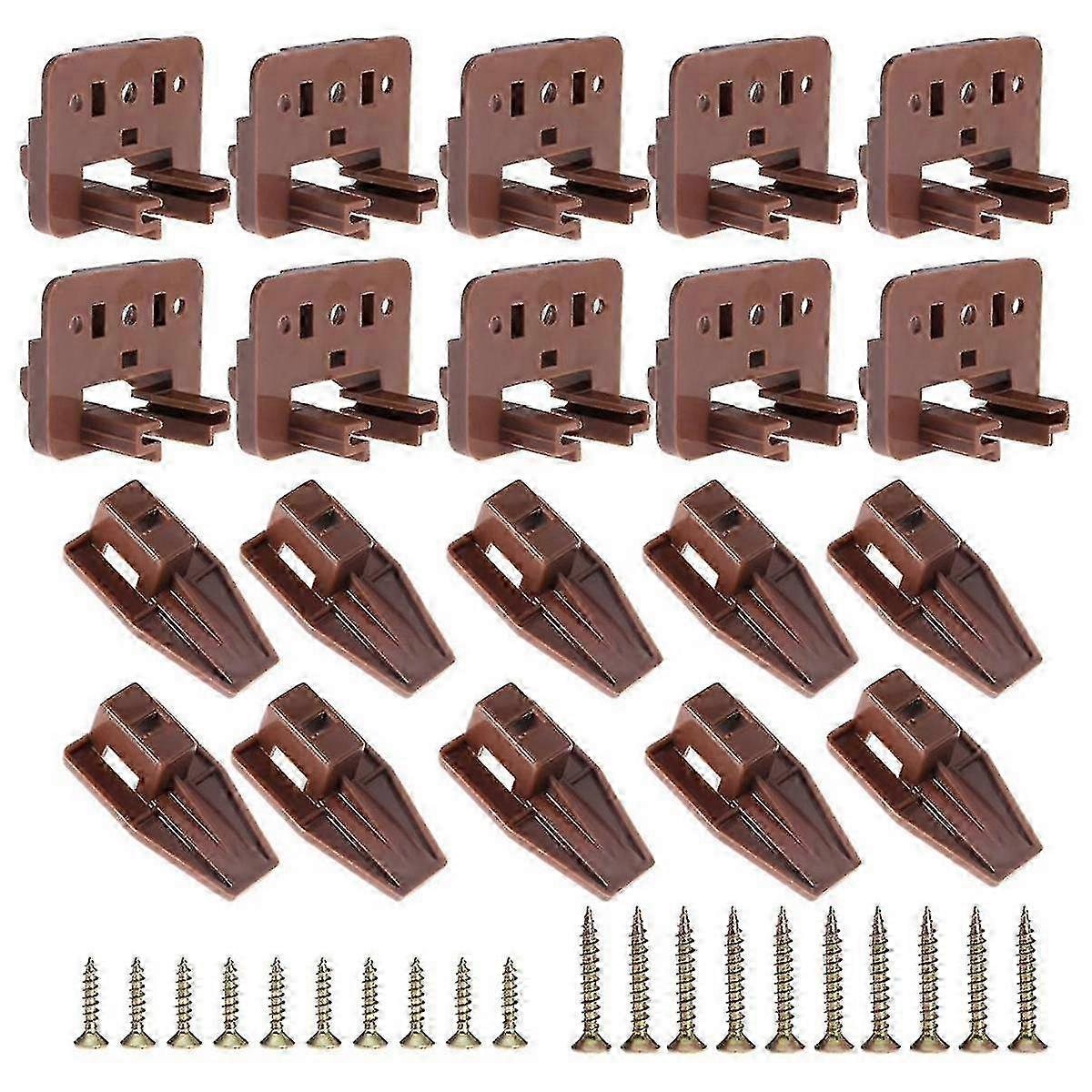 10pcs מגירה מדריך מסלול שקופיות גלישה למגירת הרכבה מרכזית לשידות ולשידת לילה 1 מערכות מגירה f54