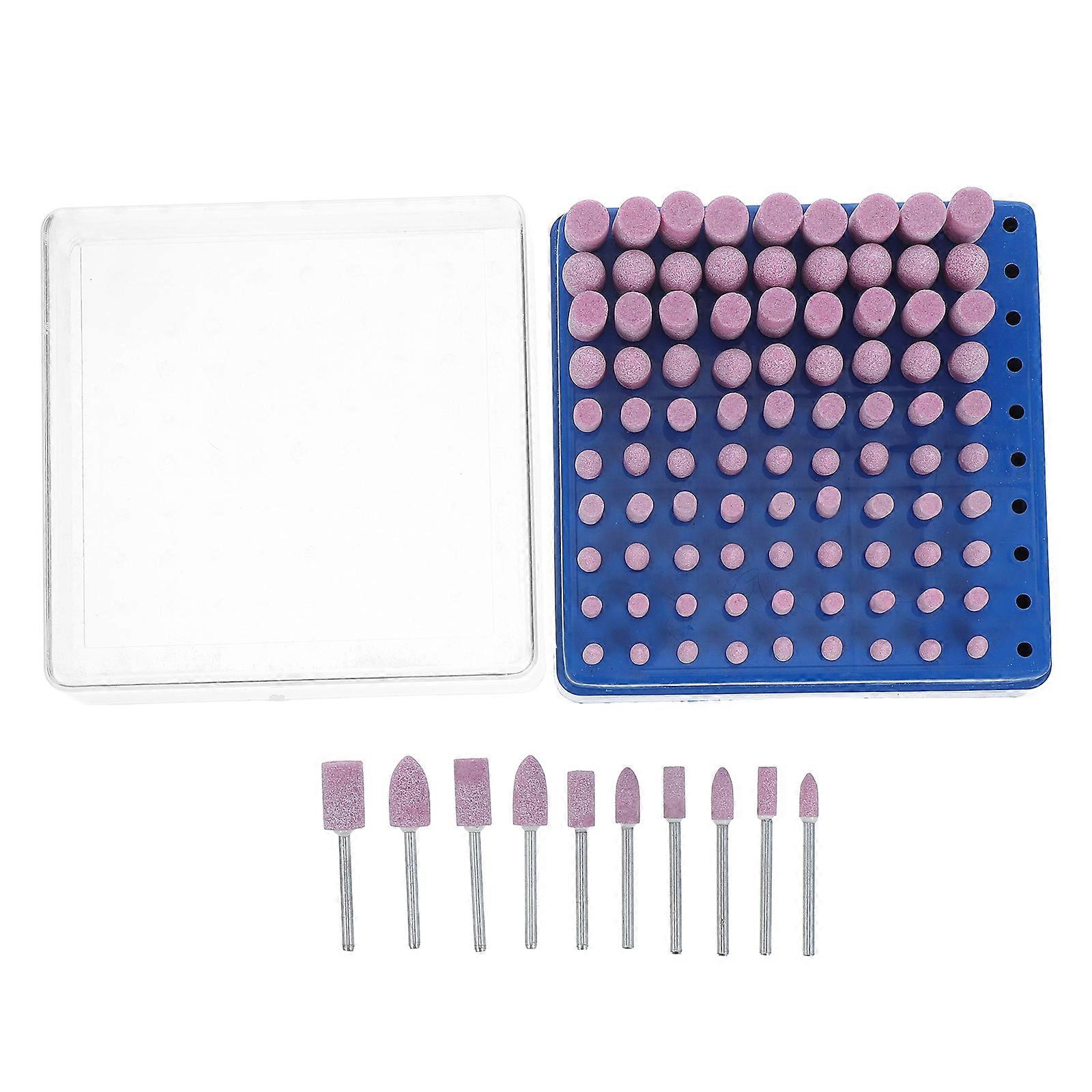 Grinding Head Mounted Grinding Stone Set for Precision Polishing 100Pcs