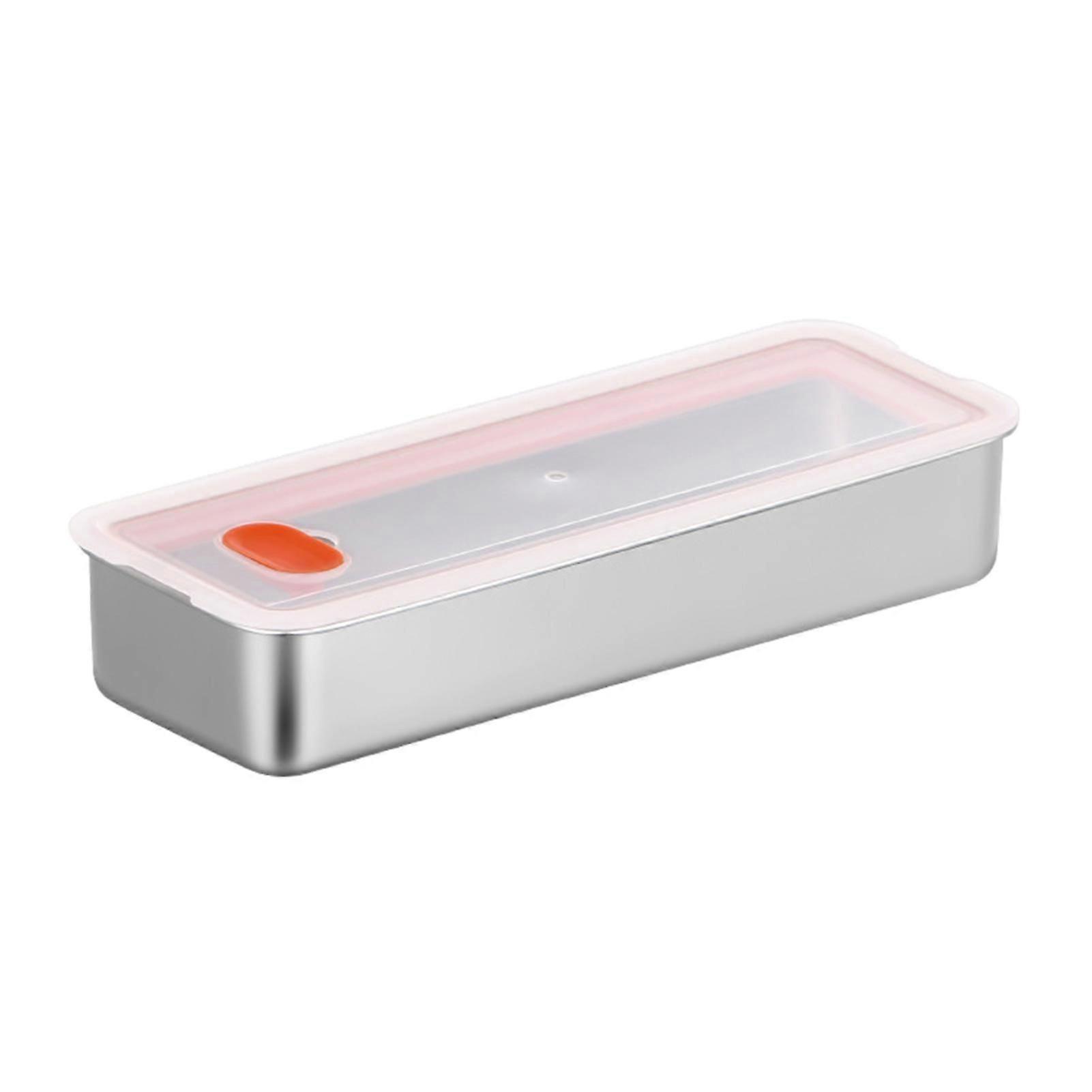 Bacon Container for Refrigerator Stainless Steel Airtight Bacon Storage Containers with Lids Dishwasher Safe Deli Meat Crisper Box Space-Saving Kitche