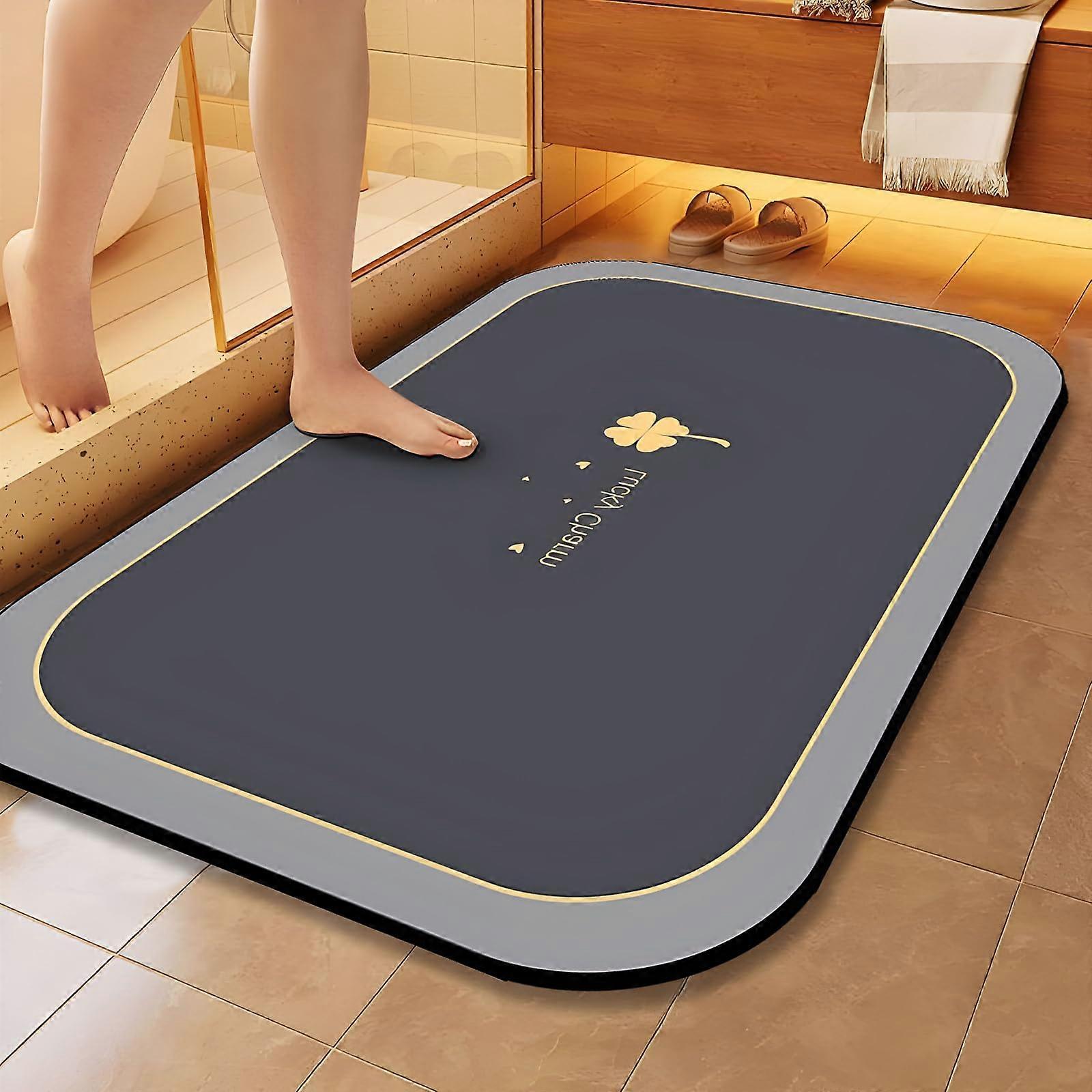 Diatomite Bath Mat Super Absorbent NonSlip Quick Dry for Bathroom Kitchen Door 40x60cm Rectangular