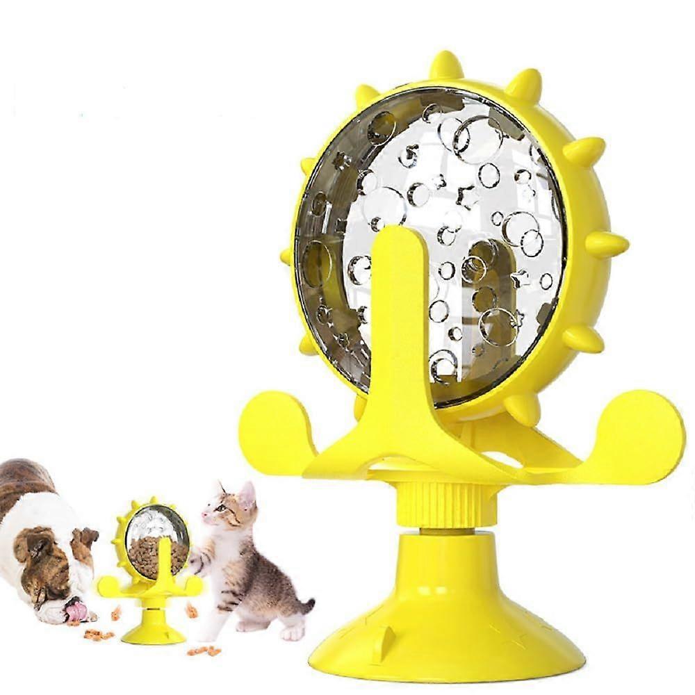 Windmill Cat Toy, Cat Windmill Rotates, Interactive Ferris Wheel Cat Toy, 360 Rotating Food Leakage Toy