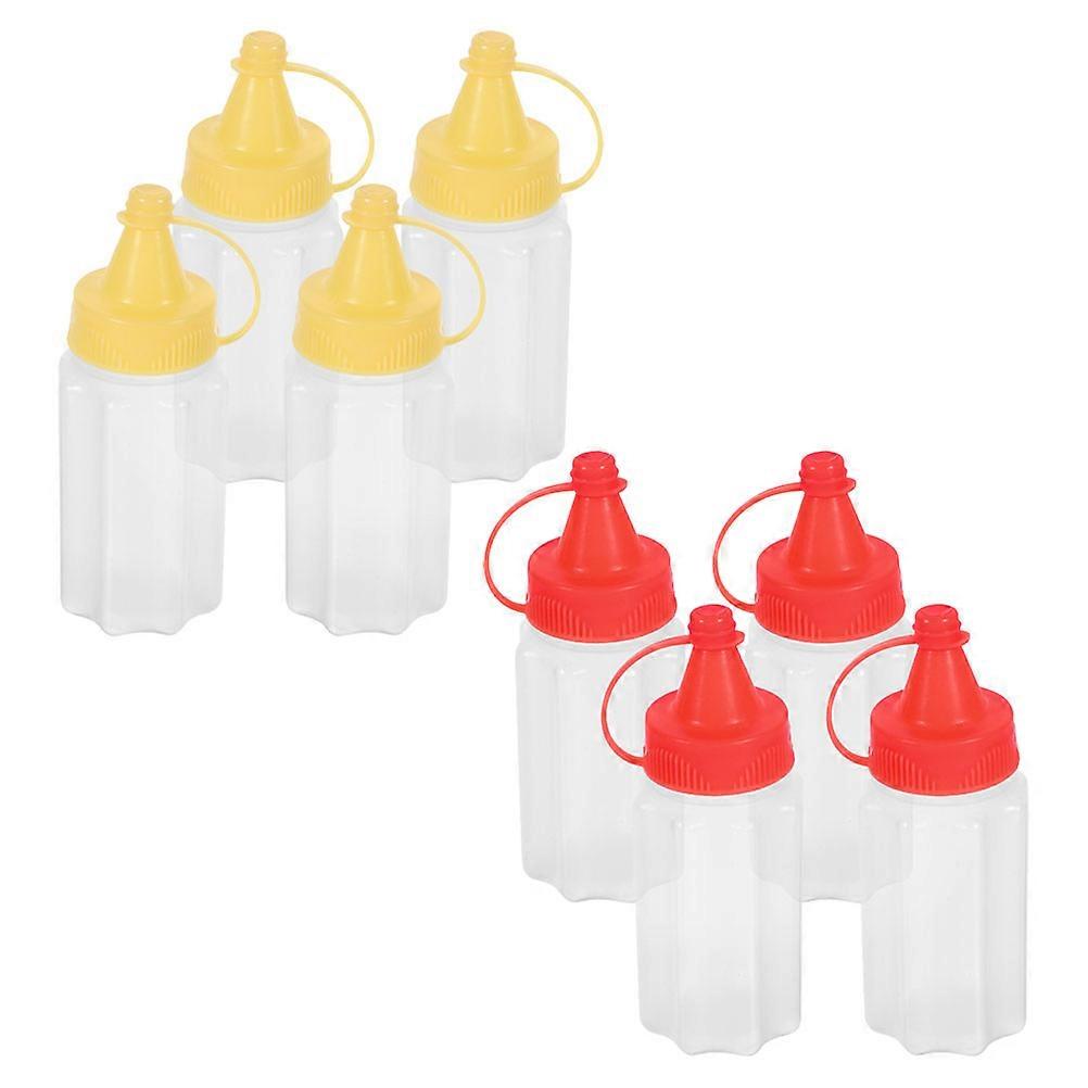 Mini Condiment Squeeze Bottles for Sauce Storage 8Pcs Leak-Proof Portable Set