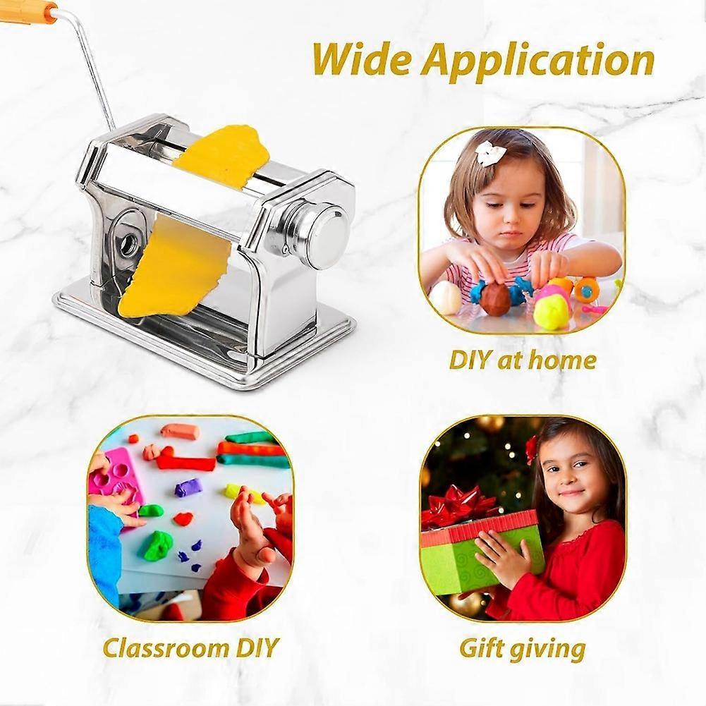 Stainless Steel Polymer Clay Roller Machine Set Includes Clay Presser Machine for DIY Craft Projects