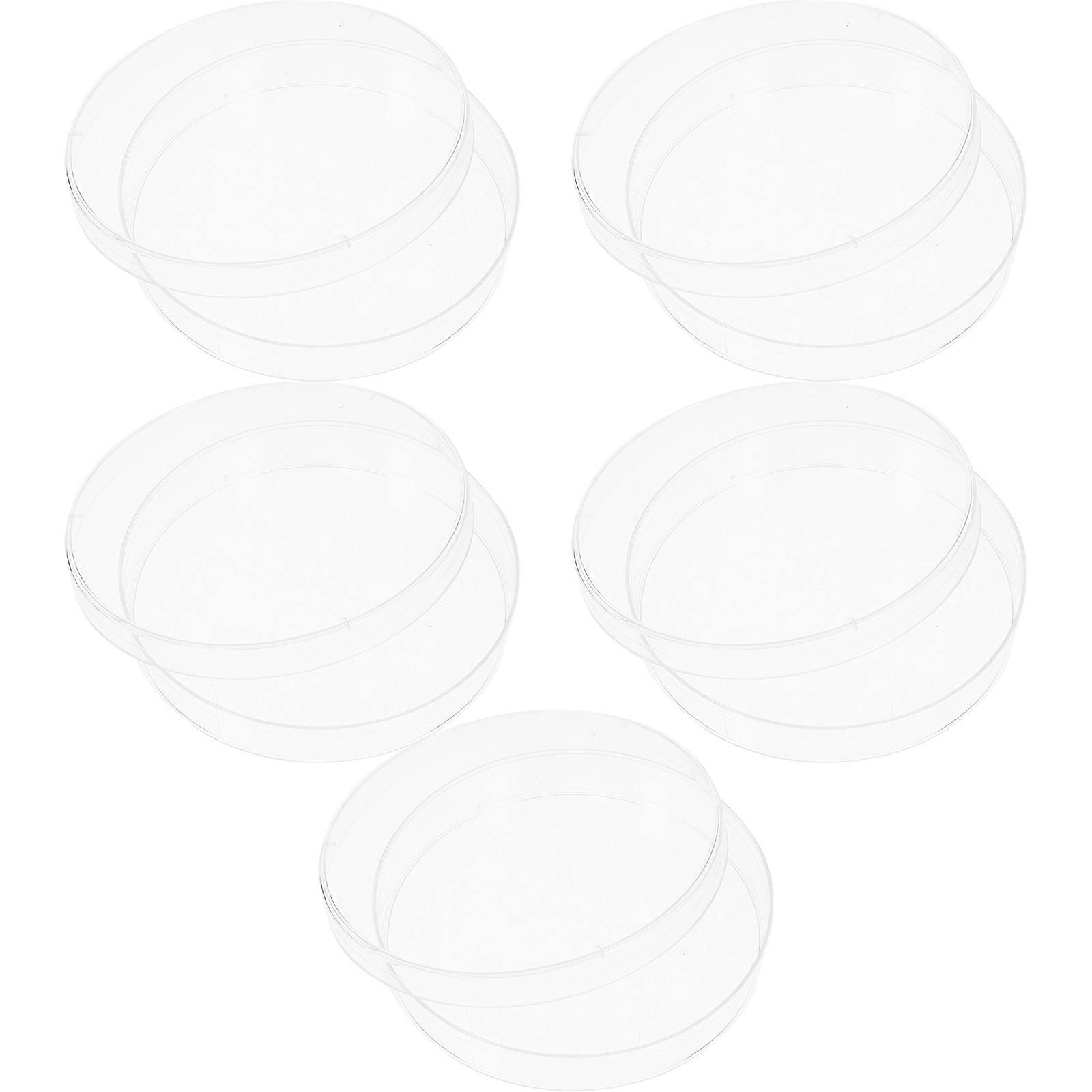 10Pcs Laboratory Plates For Microbiology Studies Petri Dish With Lid Transparent Material Sample Analysis