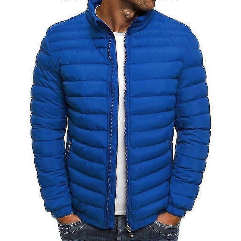 Men's quilted puffer jacket - lightweight bubble coat for winter