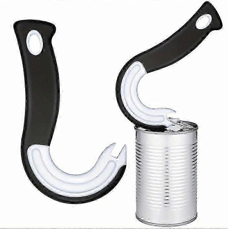 Ergonomic J-Shaped Pull Ring Can Opener for Elderly & Arthritis Patients, Easy Pop-Top Opener Tool