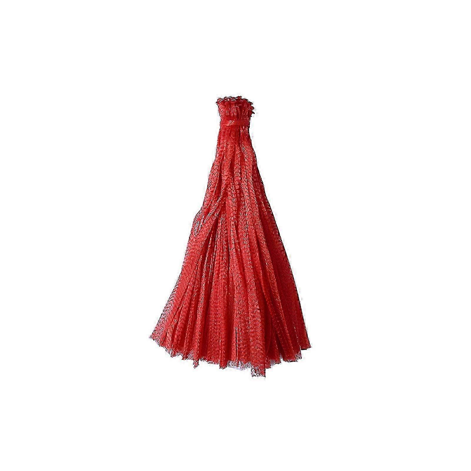 w 100Pcs Mesh Woven Bags Reusable Breathable Plastic Multifunctional Fruit Growth String Net Sacks for Garden