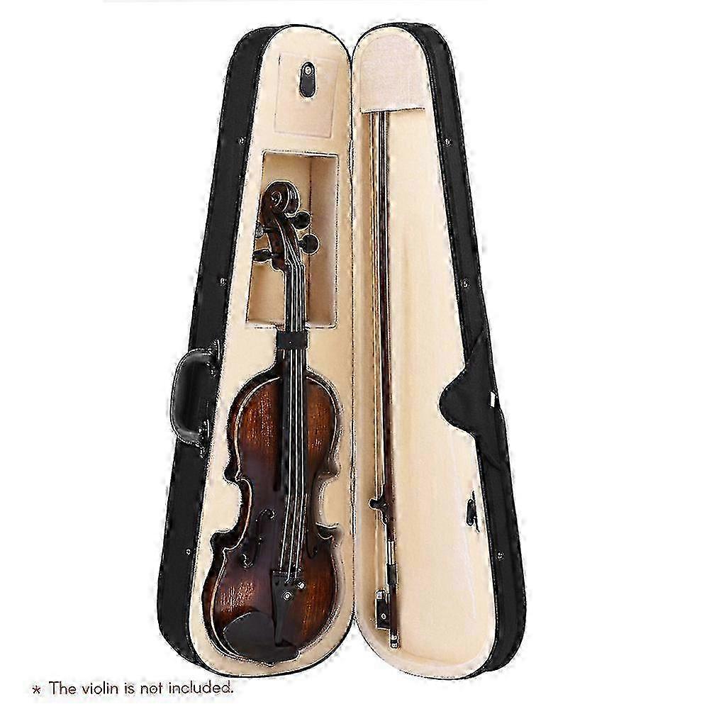 2025 Professional 4/4 Full Size Violin Triangle Shape Case Box Hard & Super Light with Shoulder Straps Beige