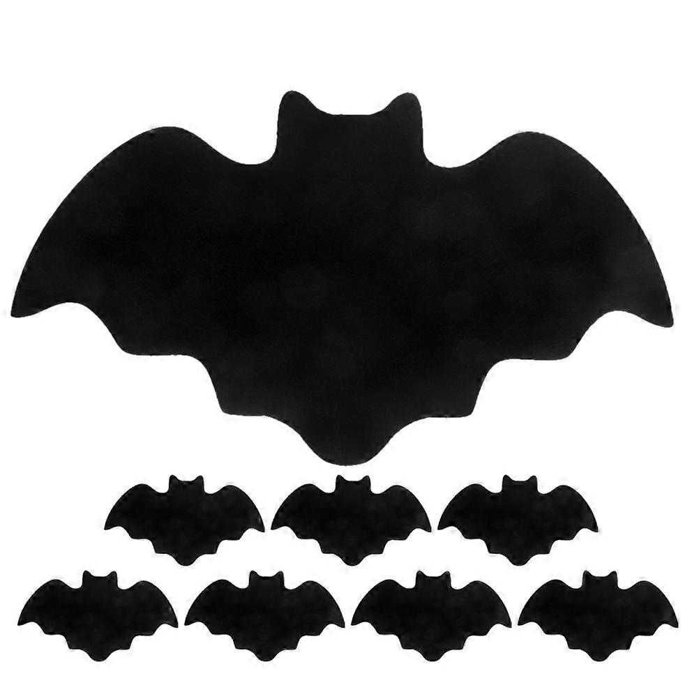Felt Halloween Bat Placemats Black for Table Use 8Pcs Set