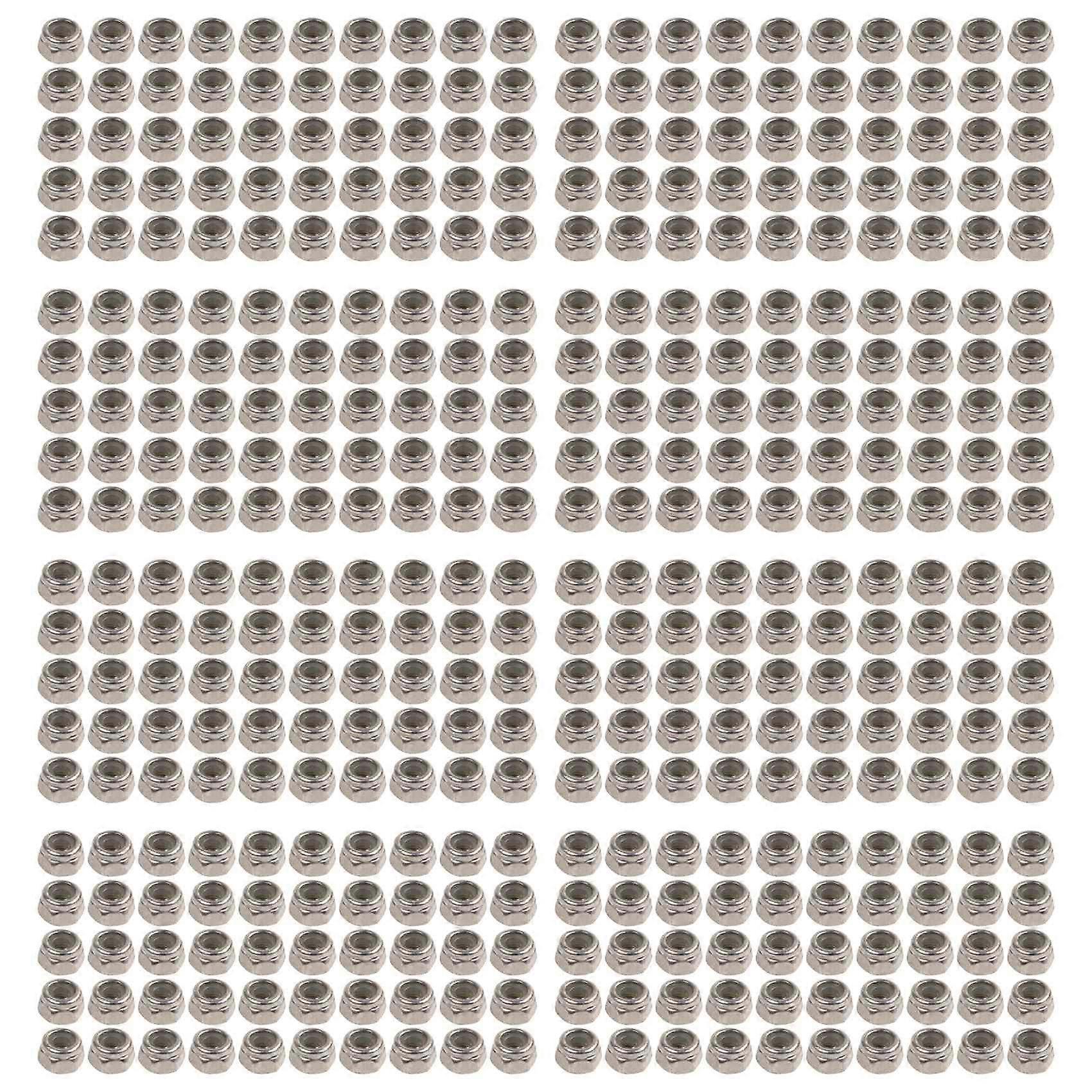 400Pcs M2 Zinc Plated Self-Locking Nylon Insert Hex Lock Nuts