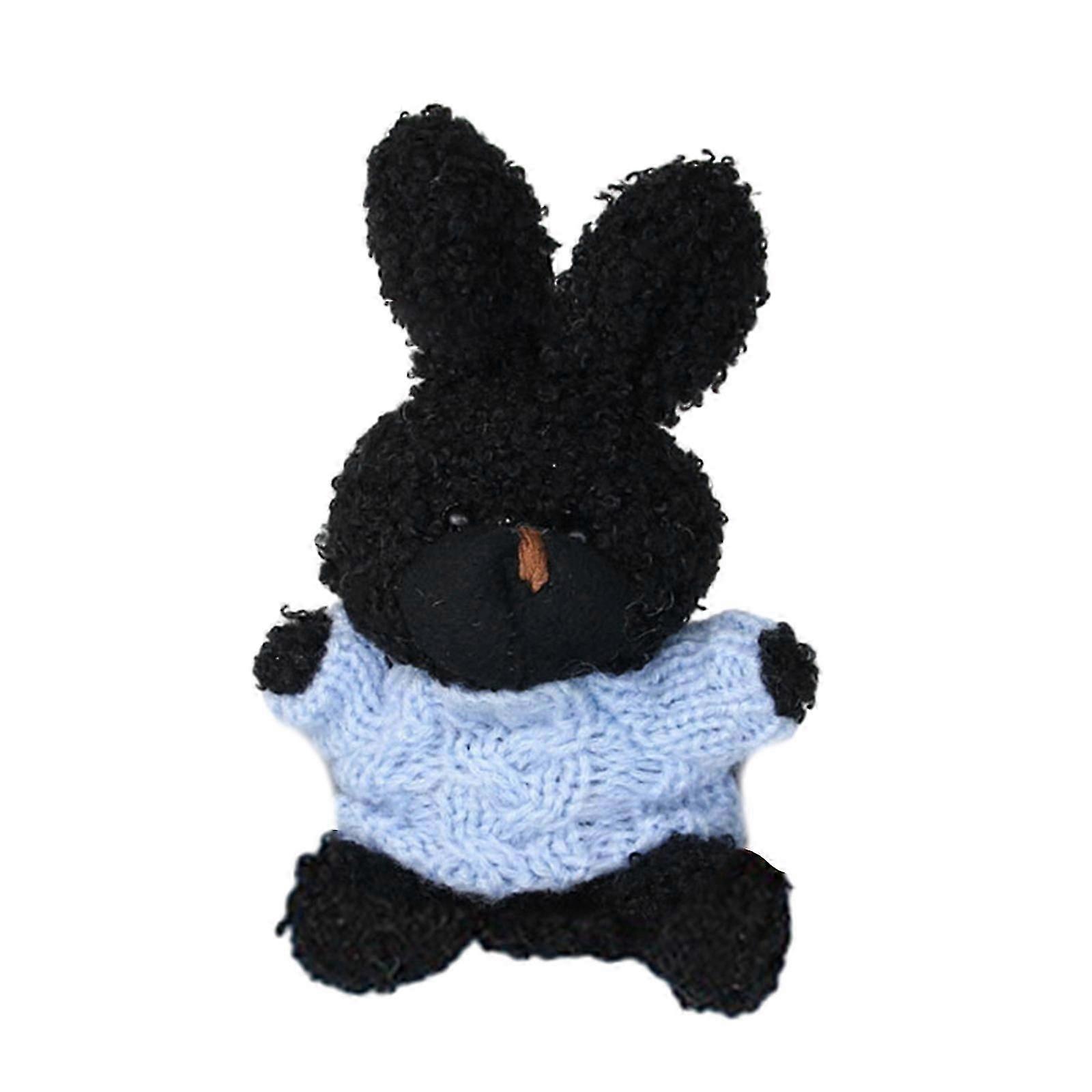 Punk Style Keychain Little Rabbit Pendant Key Chains Ornament Fashionable Keyring Accessory for Backpacks and Car Keys yellow coffee