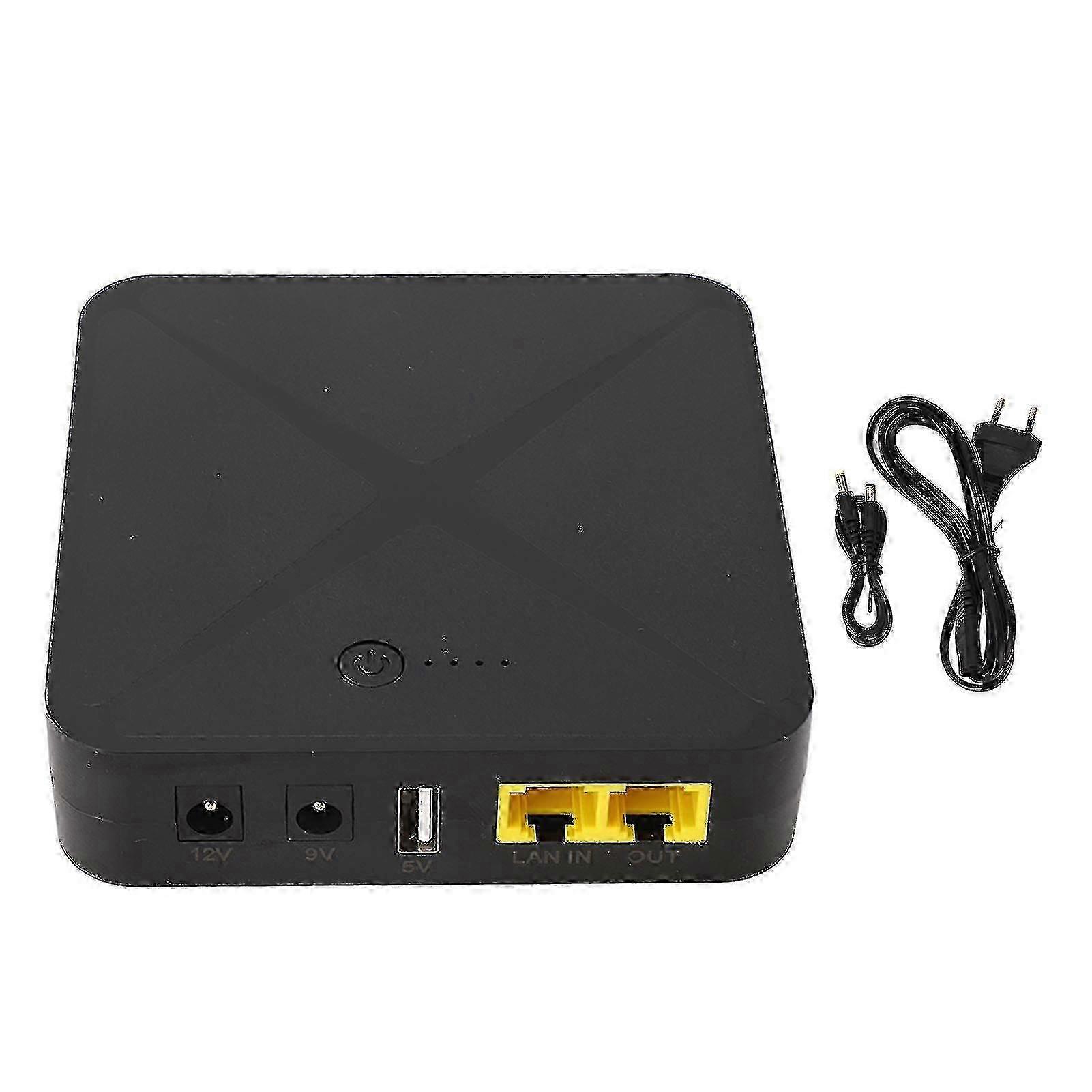 Mini Ups 5v 9v 12v 48v Poe Port Uninterruptible Power Supply 8000mah 18wh Ups Battery Backup For Camera Router Modem Eu Plug 220v