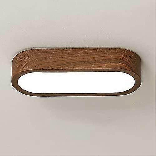 Minimalist Ceiling Light with Stepless Dimming, Black Walnut Aluminum LED Modern Design for Home
