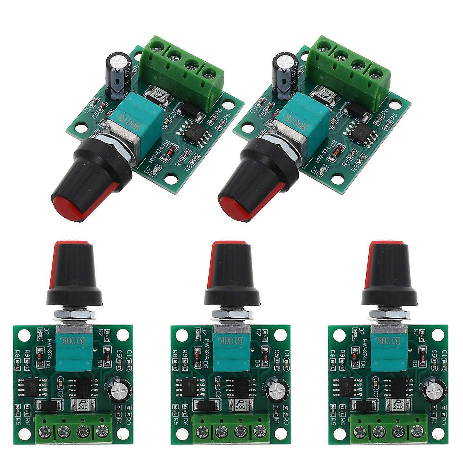 Green Pwm Dc Motor Speed Controller Switch for Precise Control 5Pcs Pack