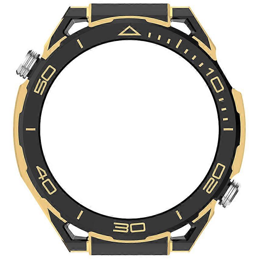 Watch Case Accessories for Huawei Watch 5 46mm - Instantly Transform into an Extraordinary Master Watch Protective Case (Black Gold)