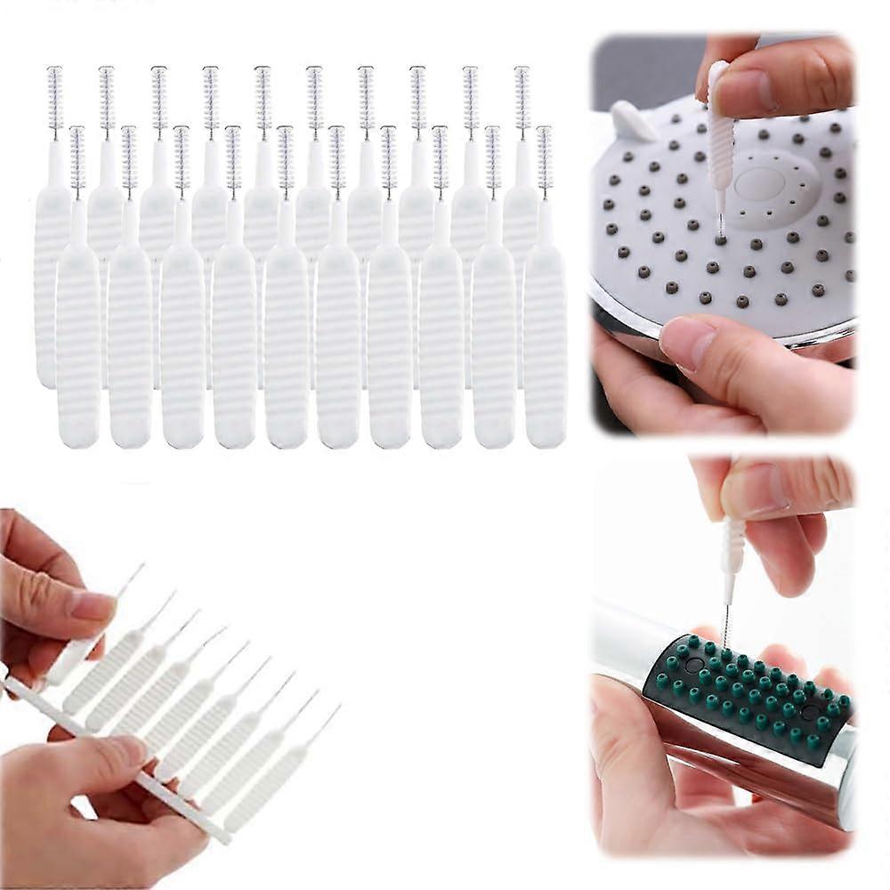 Shower Head Cleaning Brush Set with AntiClogging Picks for Deep Nozzle Cleaning 20 Pack