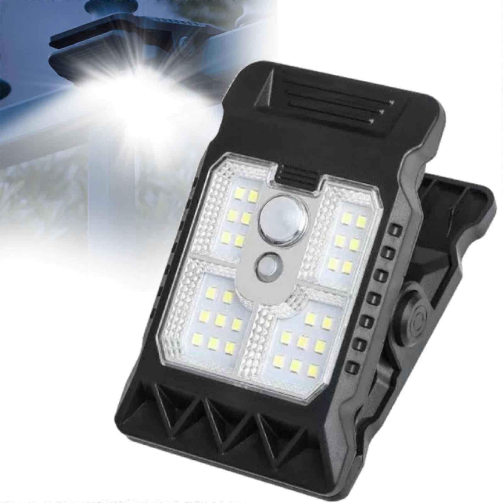 Clip On Solar Lights Motion Sensor LED Security Lights Waterproof 3 Modes Clip Solar Lamp Garden Fence Patio Wall