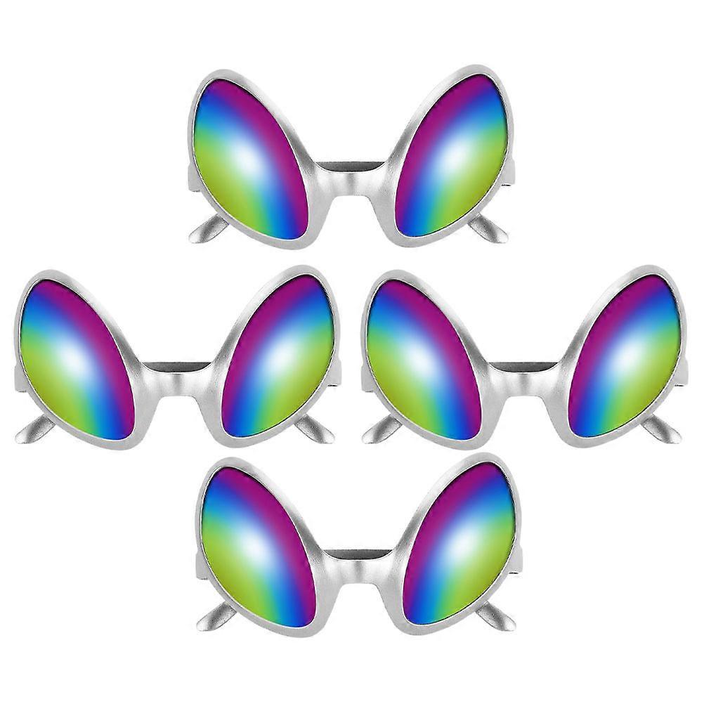 Funny Eyeglasses Accessory for Decoration 4Pcs Plastic Multi Color