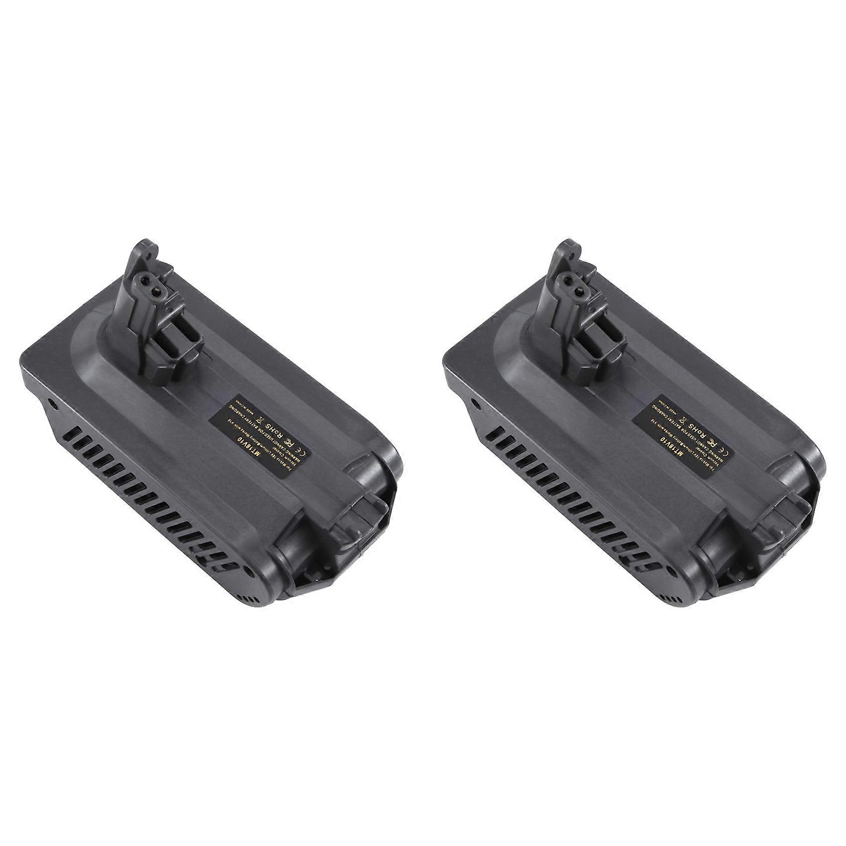 2X Battery Adapter for Makita 18V Li-Ion Battery Convert to for V10 Vacuum Cleaner MT18V10