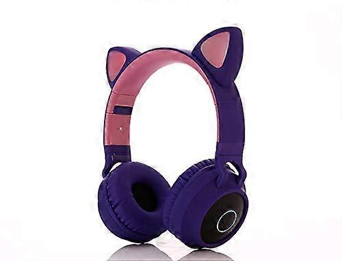 NoiseCancelling Headset Bluetooth Wireless Foldable Luminous Cat Ear Stereo