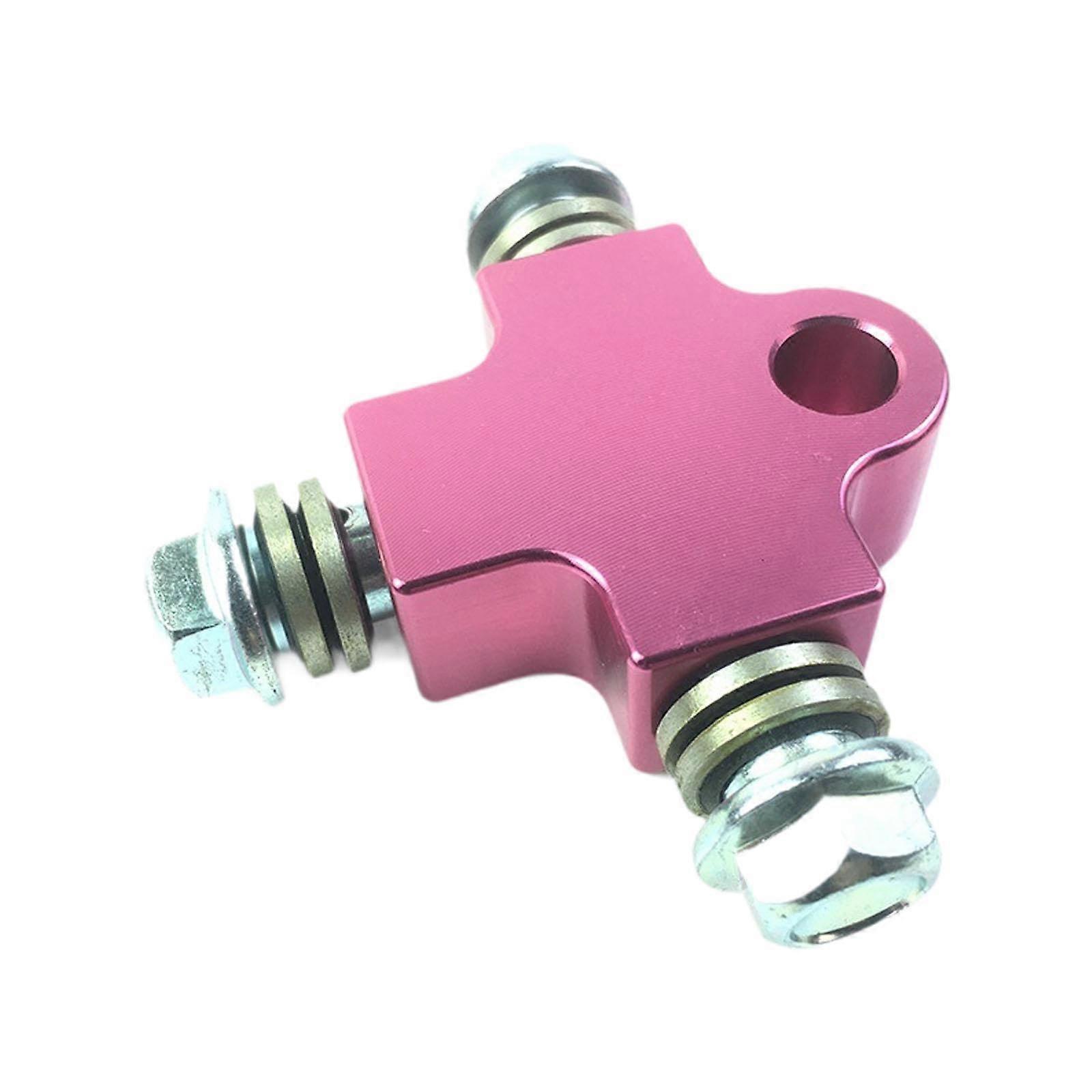 Motorcycle Brake Hose Connector Triple Adapter Purple ThreeWay Fitting with Washers and Screws