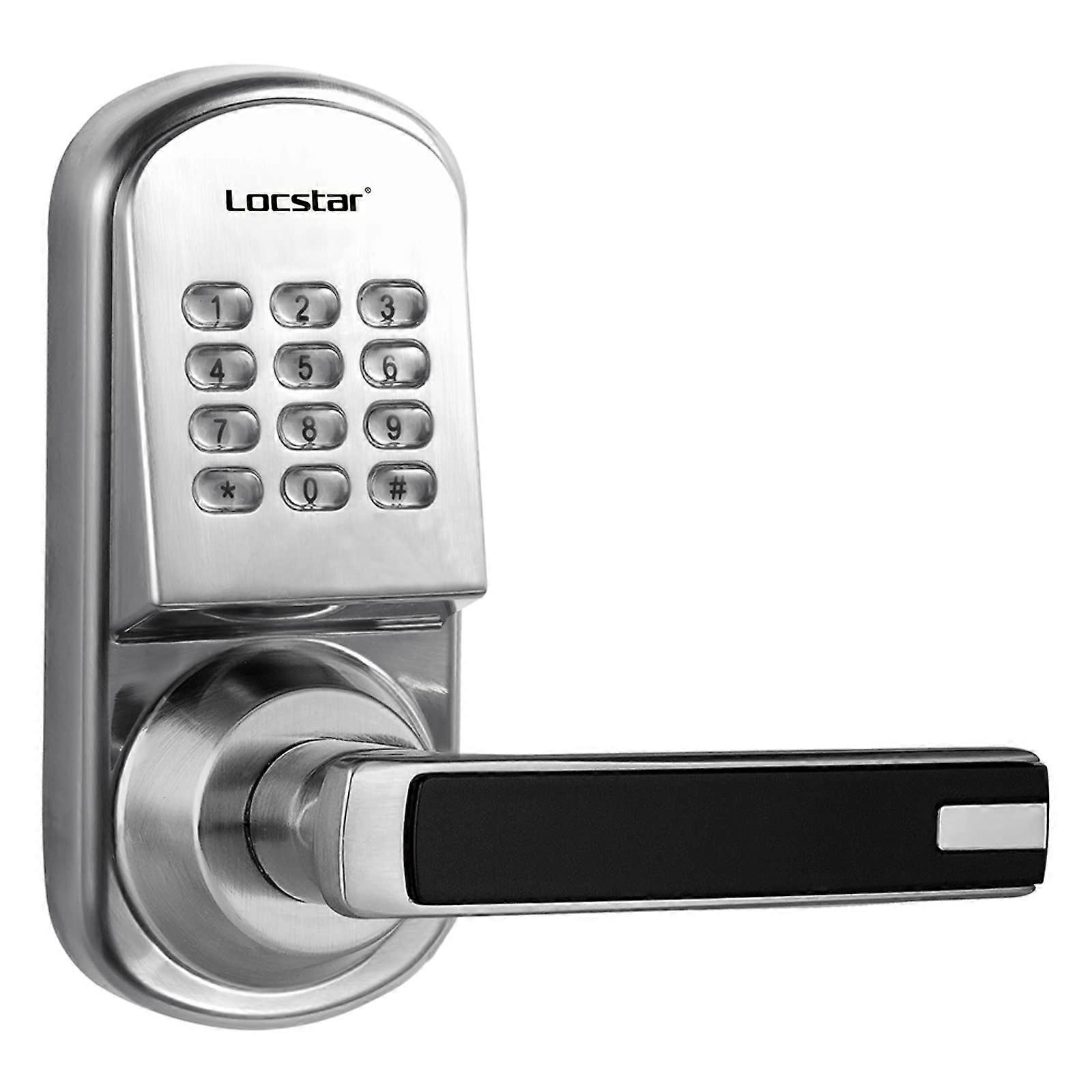 Smart Door Lock with Keypad Keyless Entry Deadbolt for Front Door Weatherproof Silver MT Right Hand
