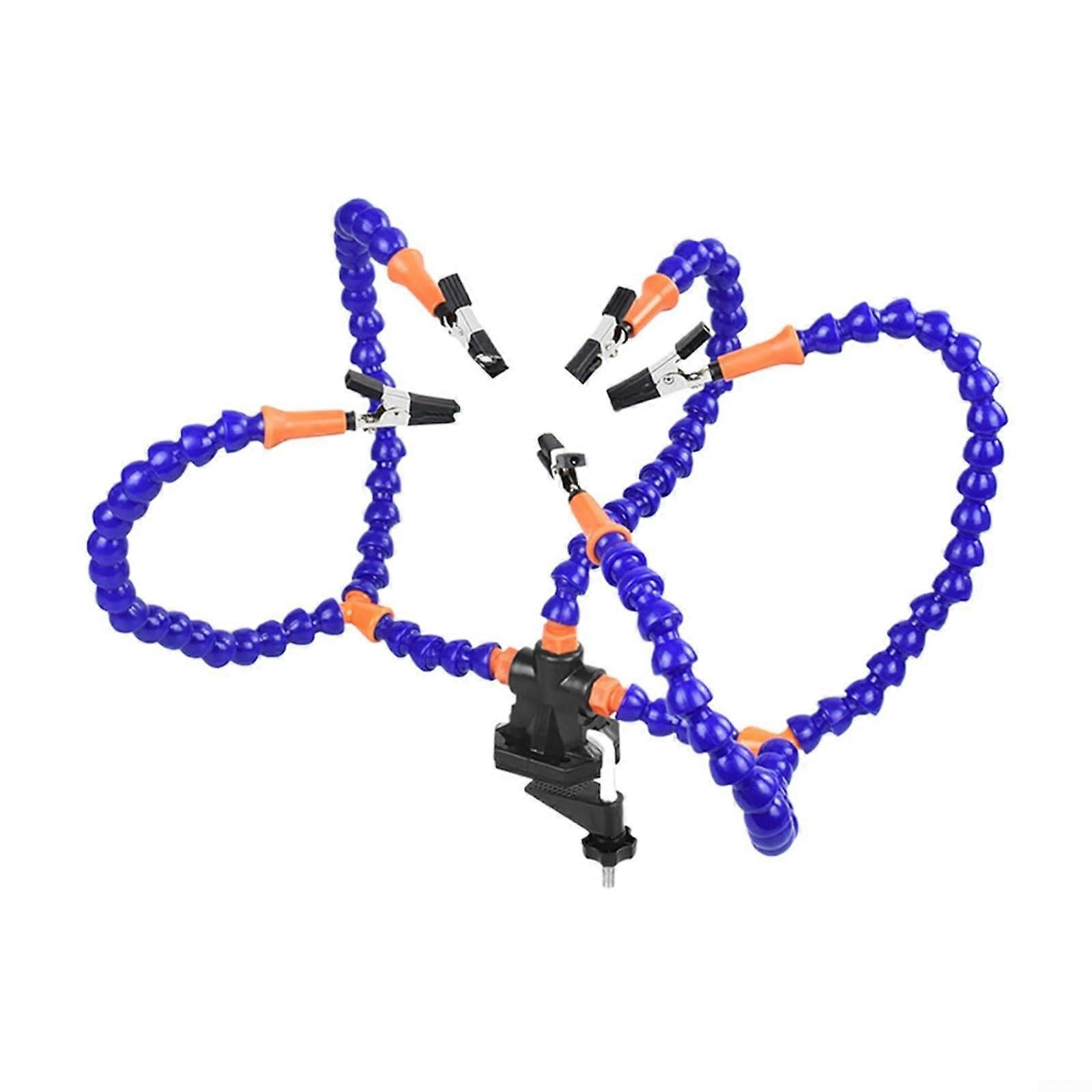 Third Hand Soldering Tool with Magnifier, MultiAngle Arms, HeatResistant Clips for Jewelry Making