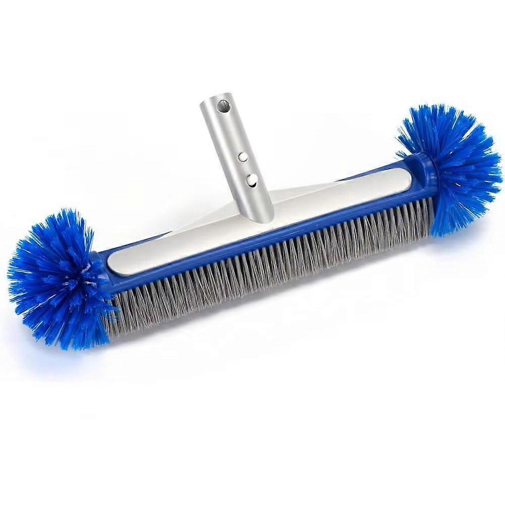 Pool Brush with Durable Aluminium Frame for Walls Floors Steps Corners and Algae Removal