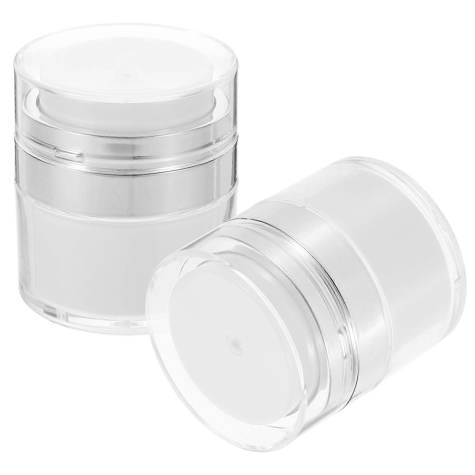 Transparent Lotion Jar Plastic Cream Jar for Storage 2Pcs with Lid