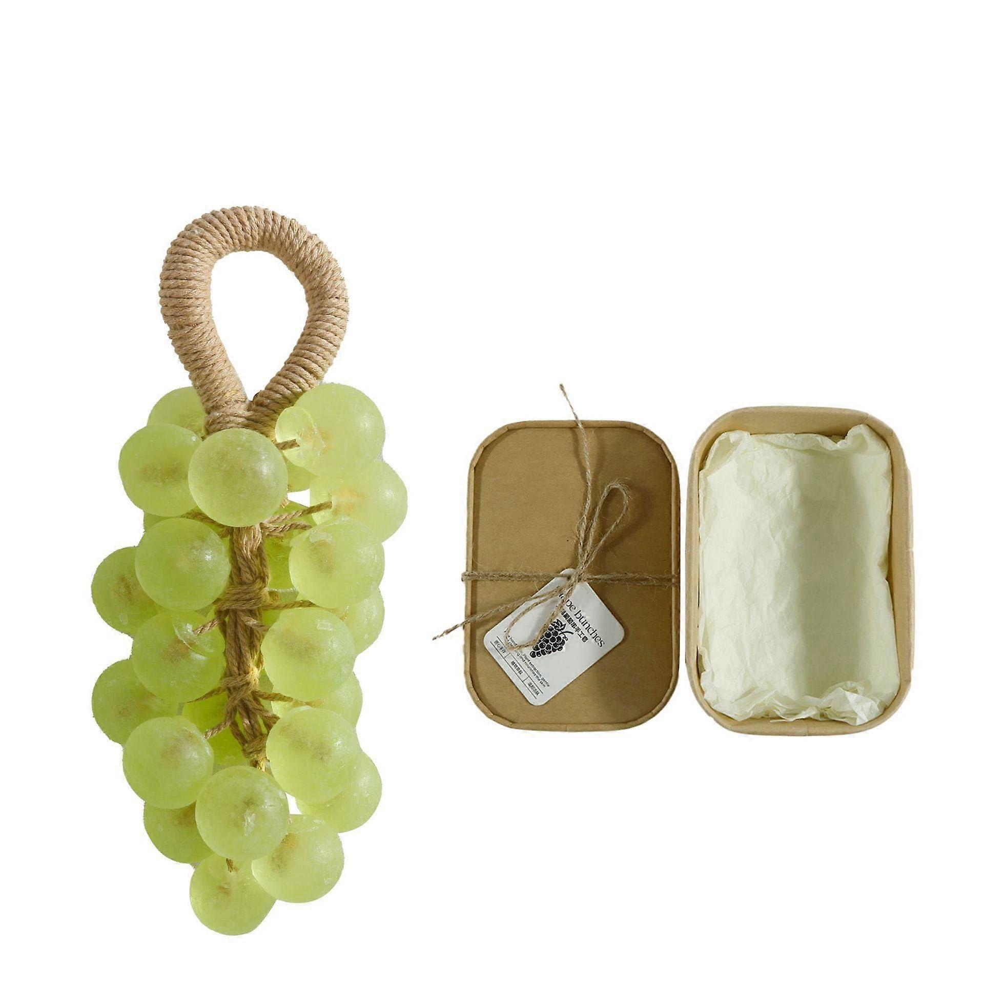 Handmade Grape Soap on a Rope, Realistic Cluster, Moisturizing Decorative Bath Bar, 25 Pieces