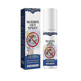 Spray de Tratamento de Piolhos de Ação Rápida Remoção de Sarna e Ácaros Calmante Anti-Coceira Cuidados com o Cabelo e Couro Cabeludo