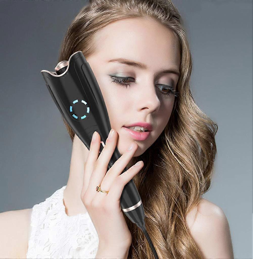 Automatic Hair Curler with Auto Rotating Ceramic Barrel, LED Display, Adjustable Heat, Negative Ions