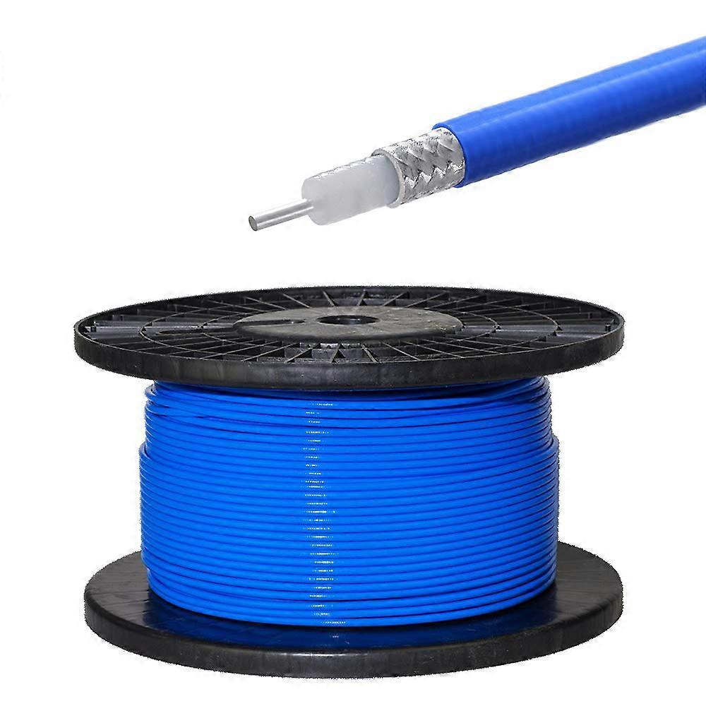 RG402 SemiFlexible Coaxial Cable 50 Ohm with Blue FEP Jacket 10ft  Shielding