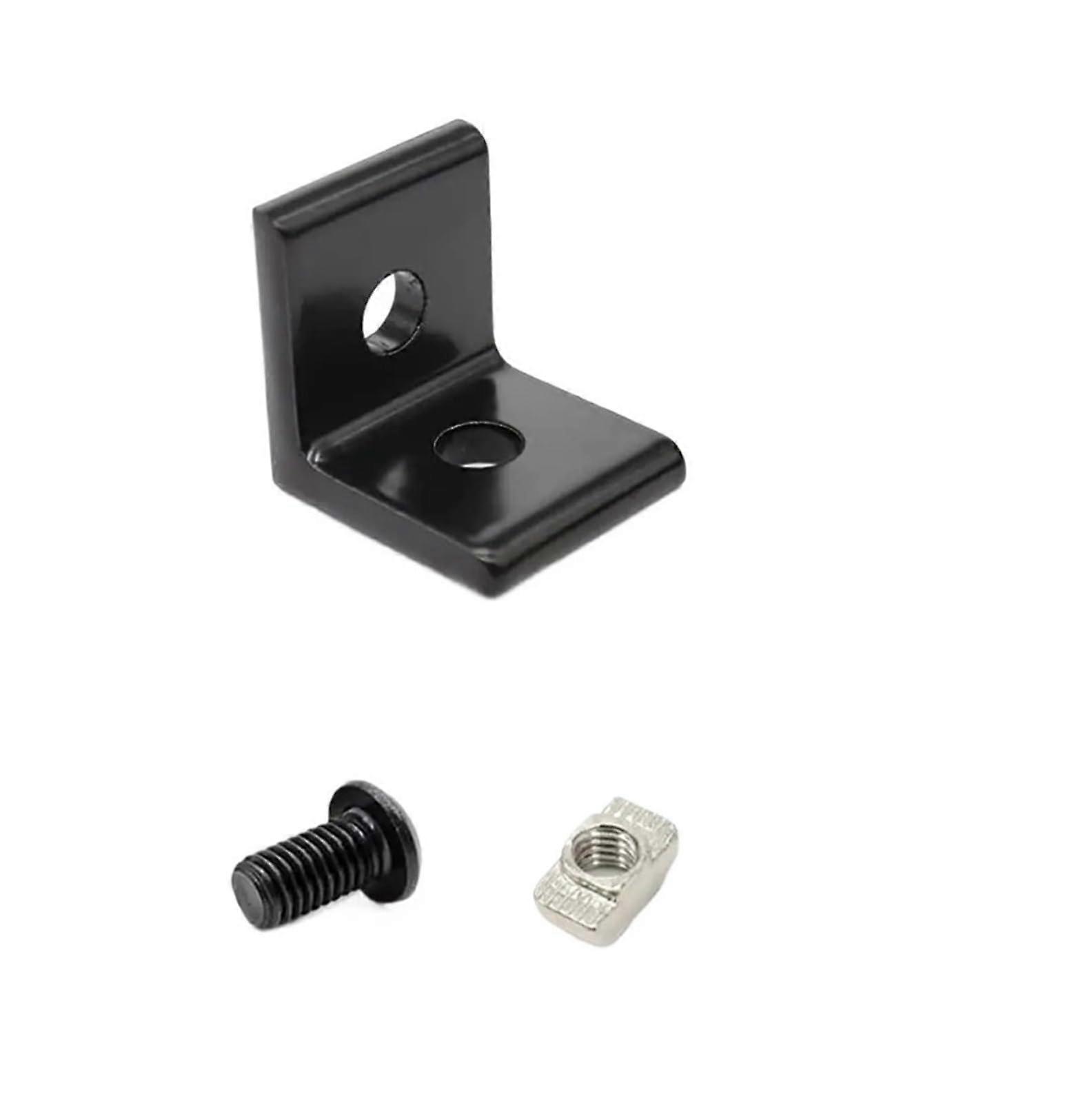 10pcs Aluminum Extrusion 2020 Angle Bracket Kit with M5 TNut Screws for Secure Rail Assembly