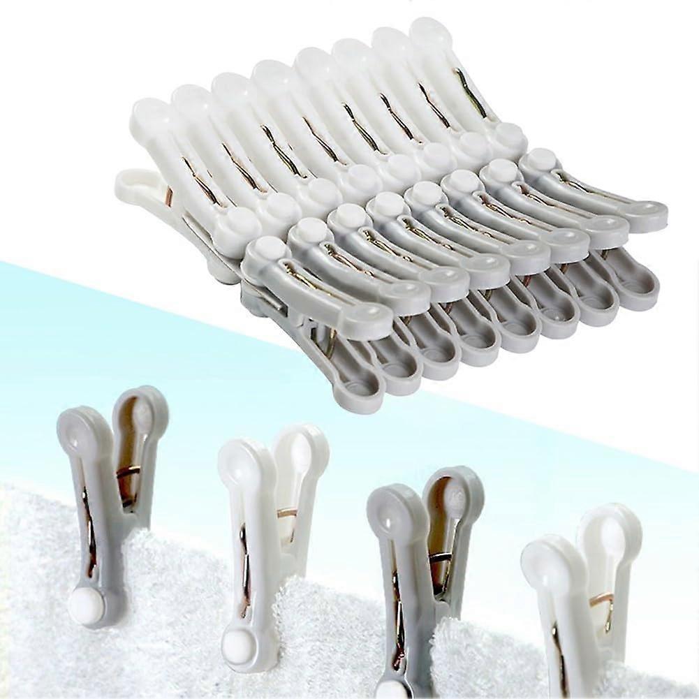 Windproof NonMarking Clothesline Clips with Soft Rubber Coating, Reusable Clothespins 16pcs
