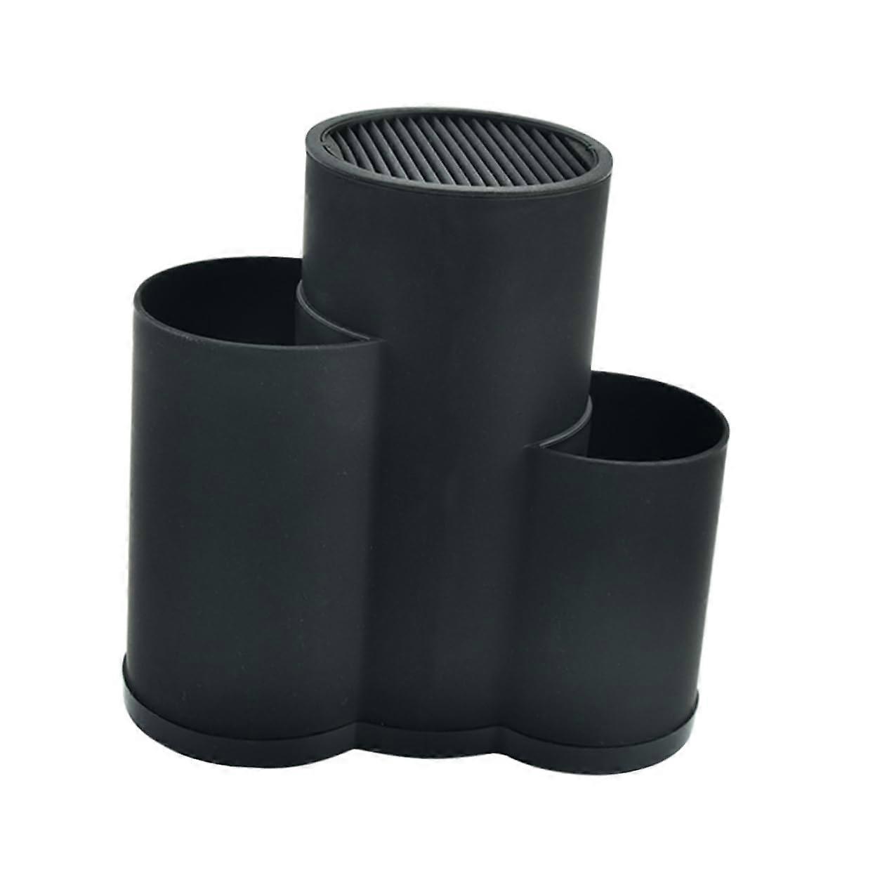 MultiFunction Kitchen Utensil Holder with Safe Cutter Storage, Compact Countertop Organizer