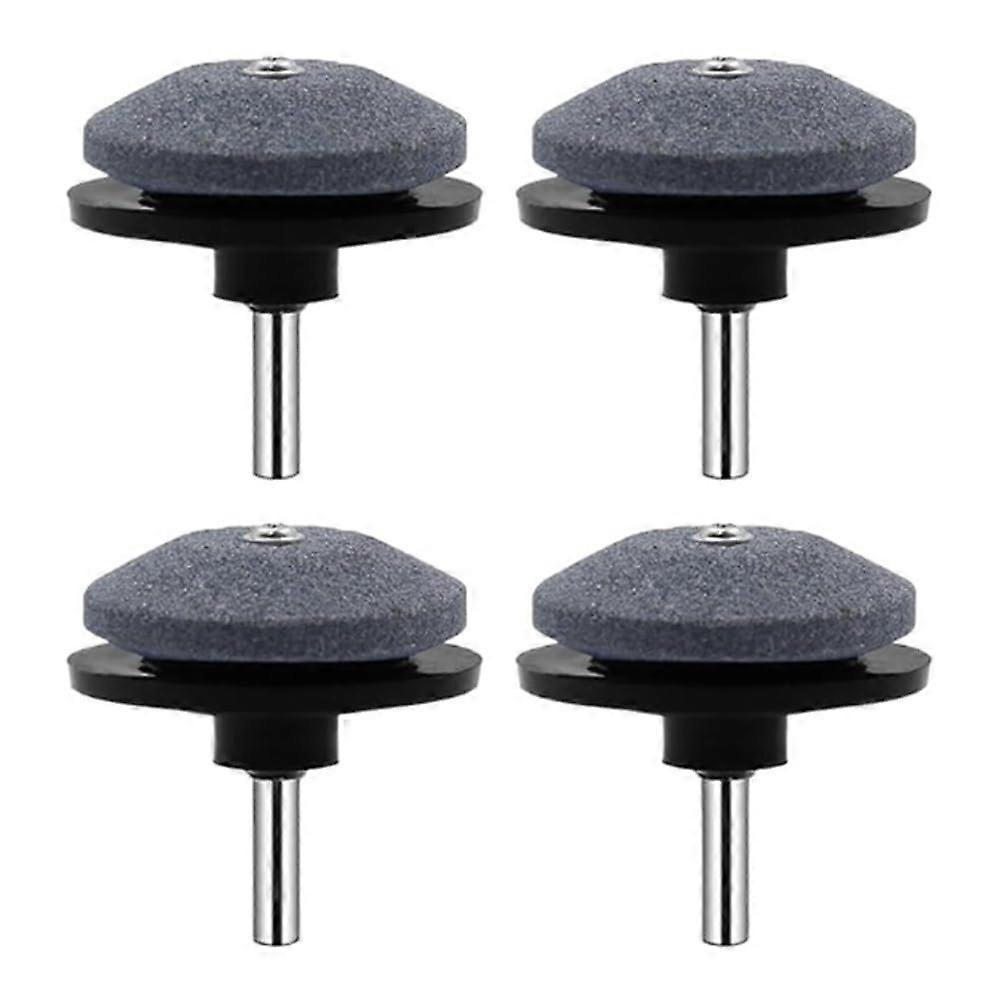 Universal Lawn Mower Blade Sharpener for Drill, Durable Corundum 4 Pack for Quick Sharpening